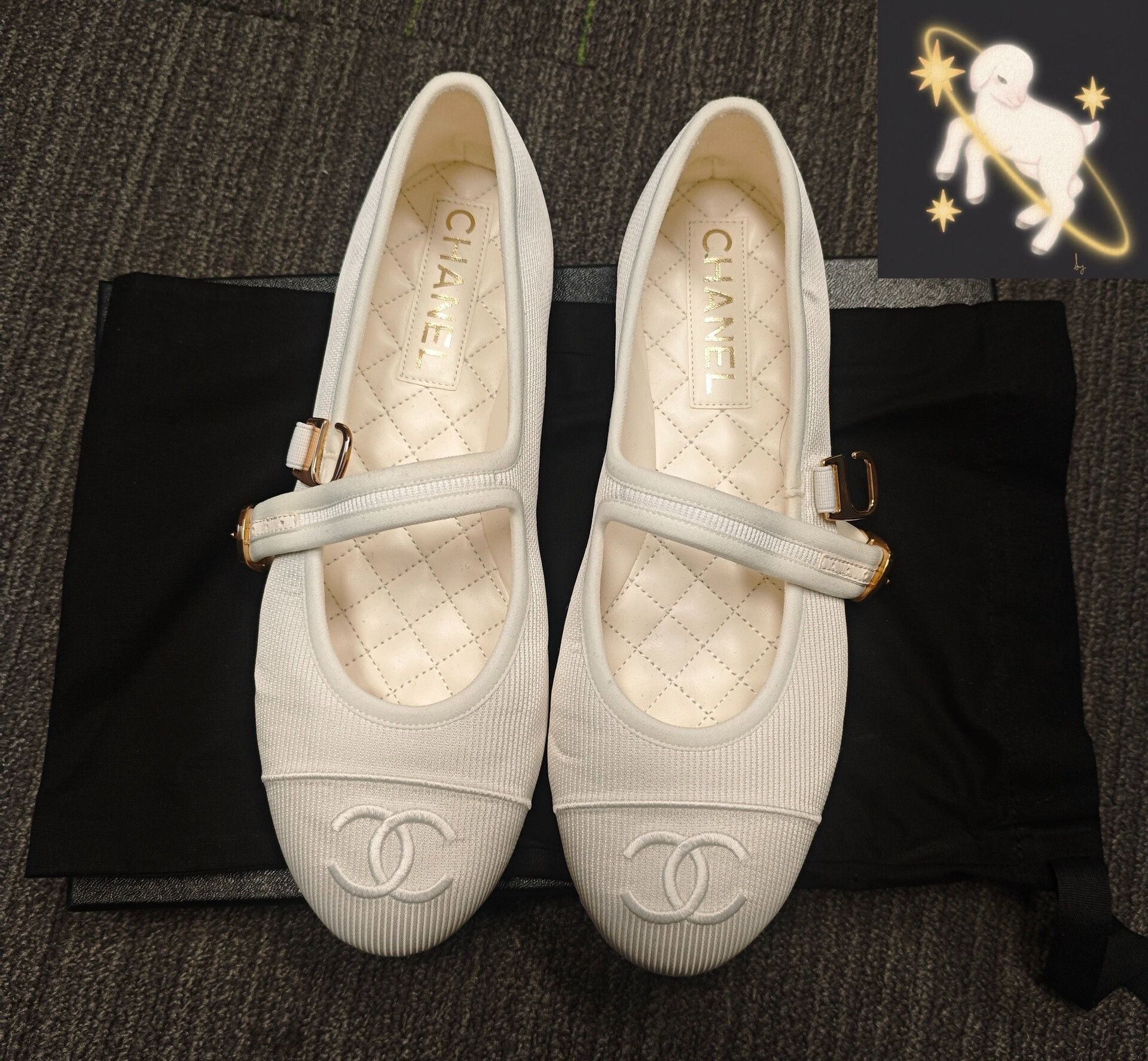 Chanel Chanel 24SS White Double C Mary Jane Shoes Size US 7 / IT 37 - 1 Thumbnail