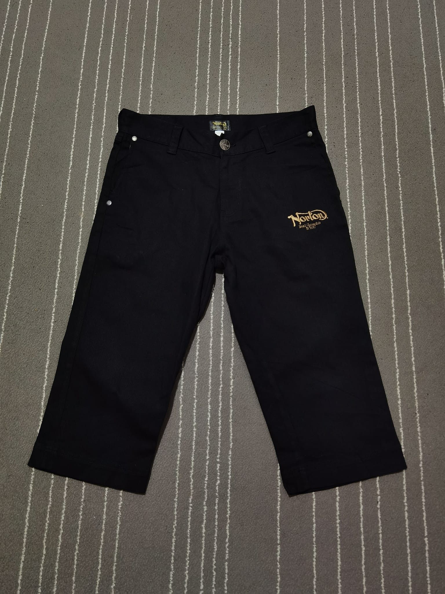 Norton NORTON motorcycles 3q black jeans W34 2185 Size US 34 / EU 50 - 2 Thumbnail