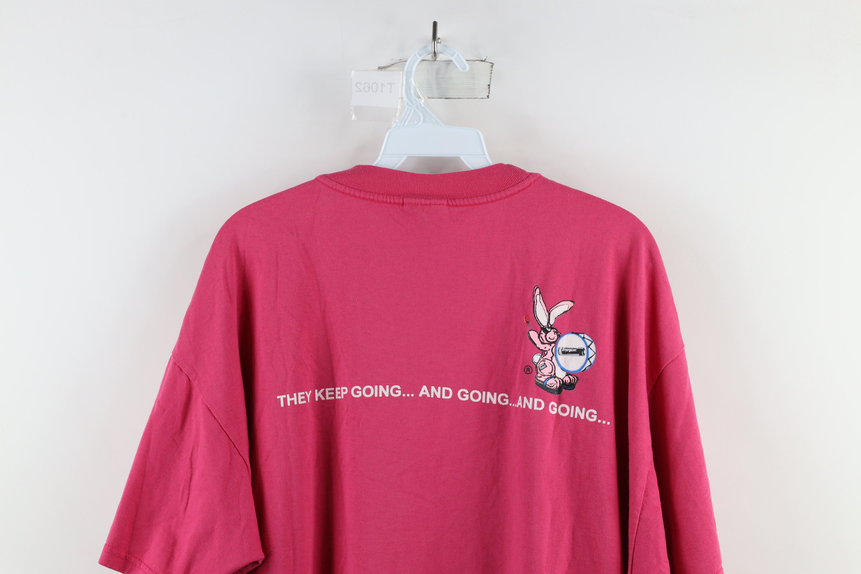 Vintage Vintage 90s Bunny Battery Short Sleeve T-Shirt Pink Size US XL / EU 56 / 4 - 13 Thumbnail
