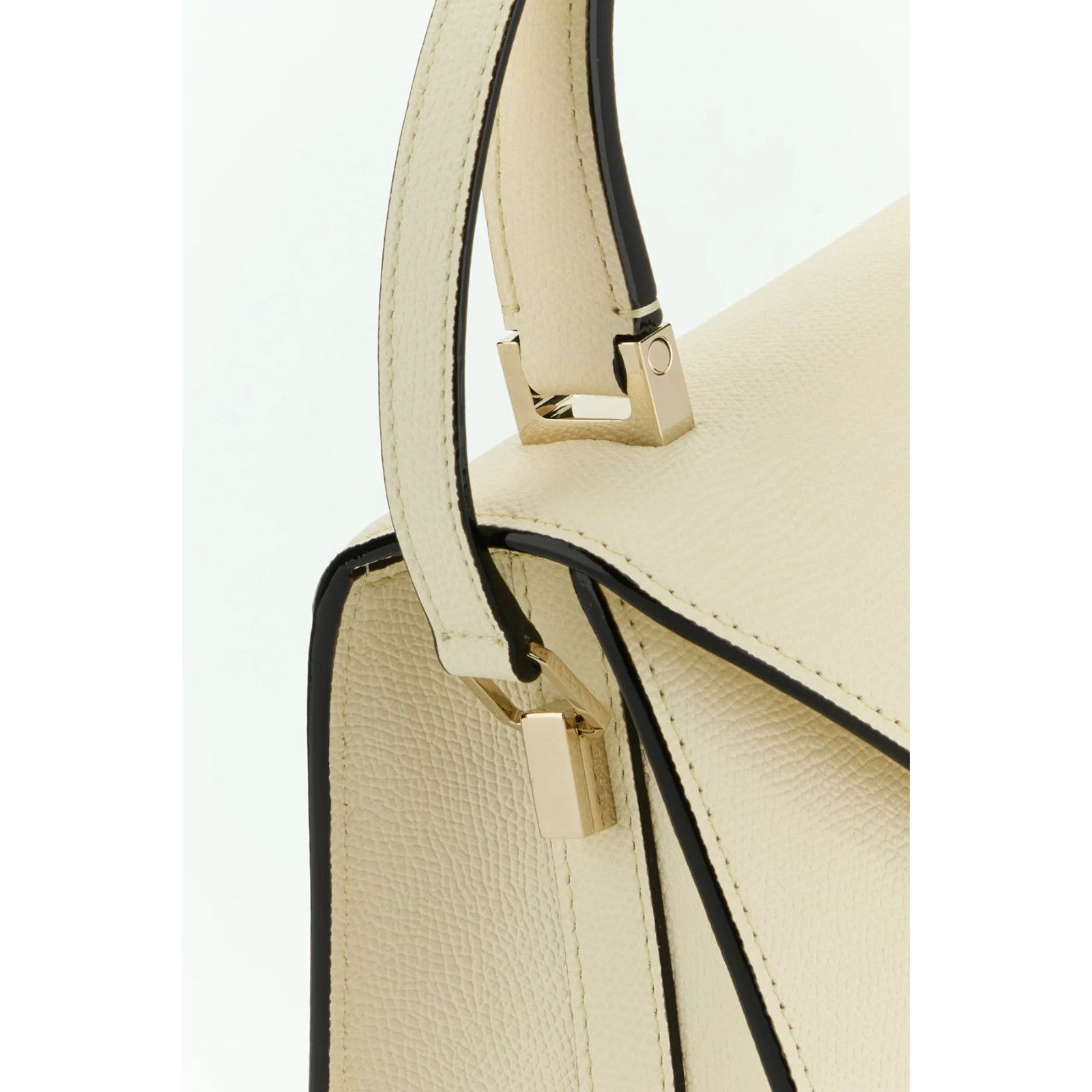 VALEXTRA Iside Mini $4200 White Leather Top Handle Bag New/A