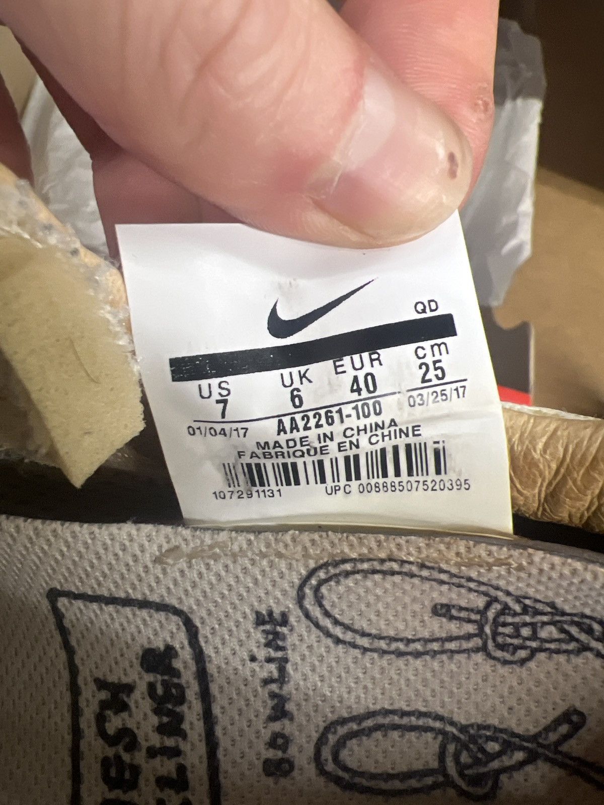 Nike × Tom Sachs Nike Mars Yard 2.0 EU 40 Size US 7 / EU 40 - 11 Thumbnail