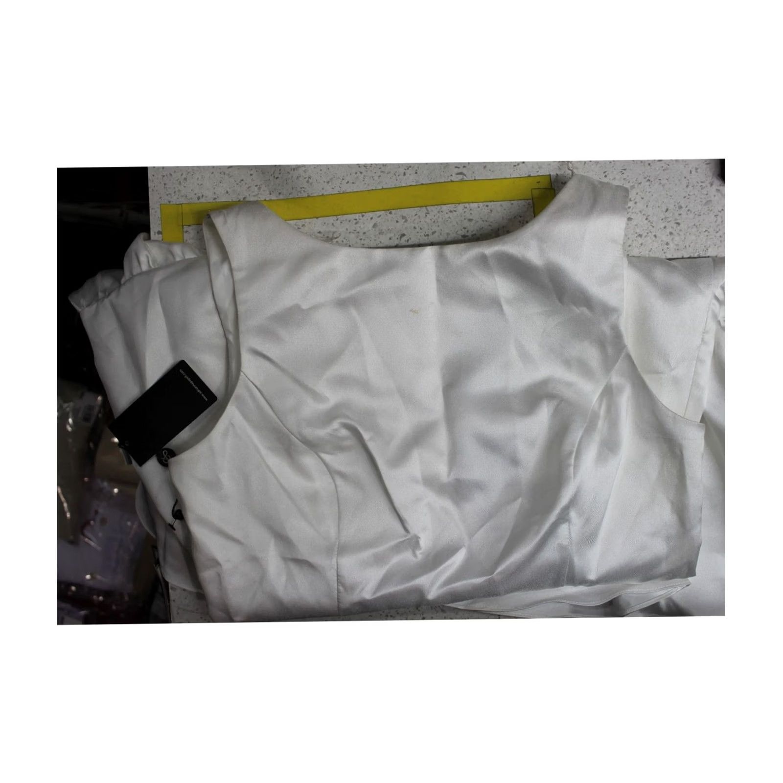 Adrianna Papell Adrianna Papell Womens Sleeveless Mikado Midi Flounce Dress white Size 8 Size M / US 6-8 / IT 42-44 - 2 Thumbnail