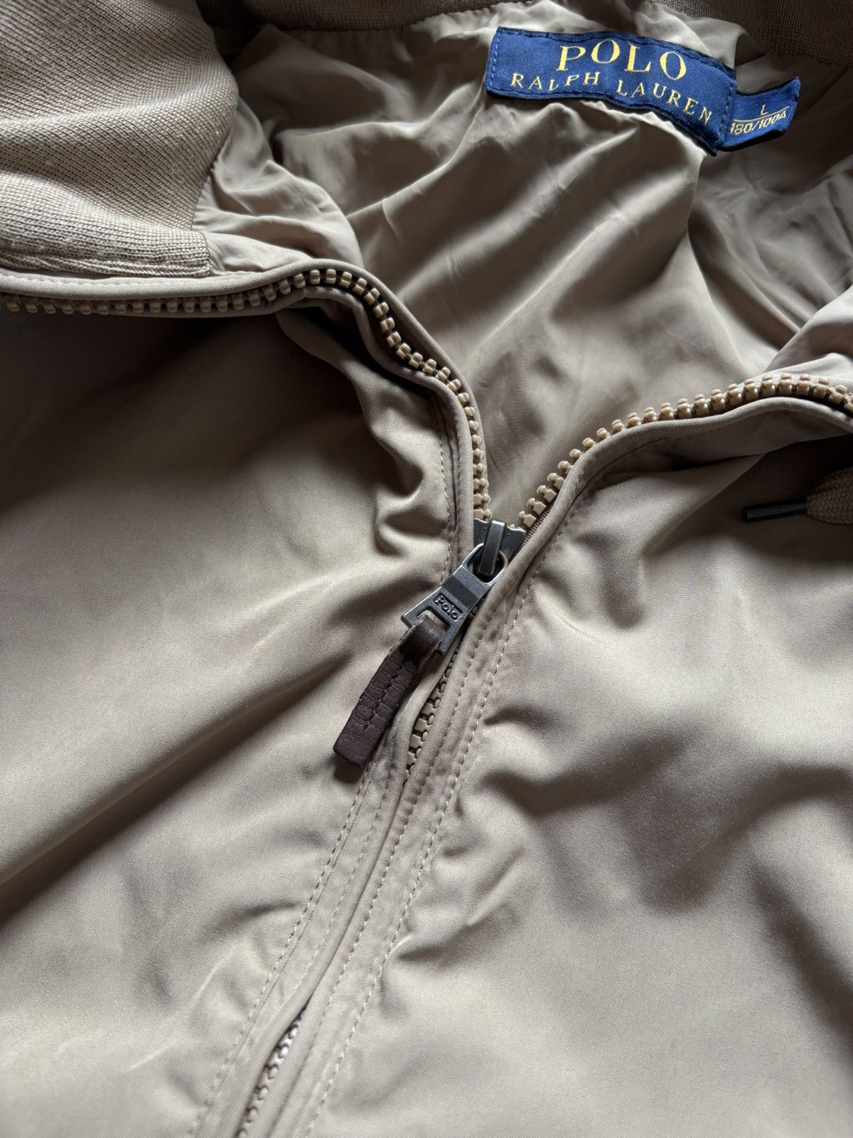 Polo Ralph Lauren Vintage Polo Ralph Lauren Beige Fleece Lined Hooded Jacket Size US L / EU 52-54 / 3 - 8 Thumbnail
