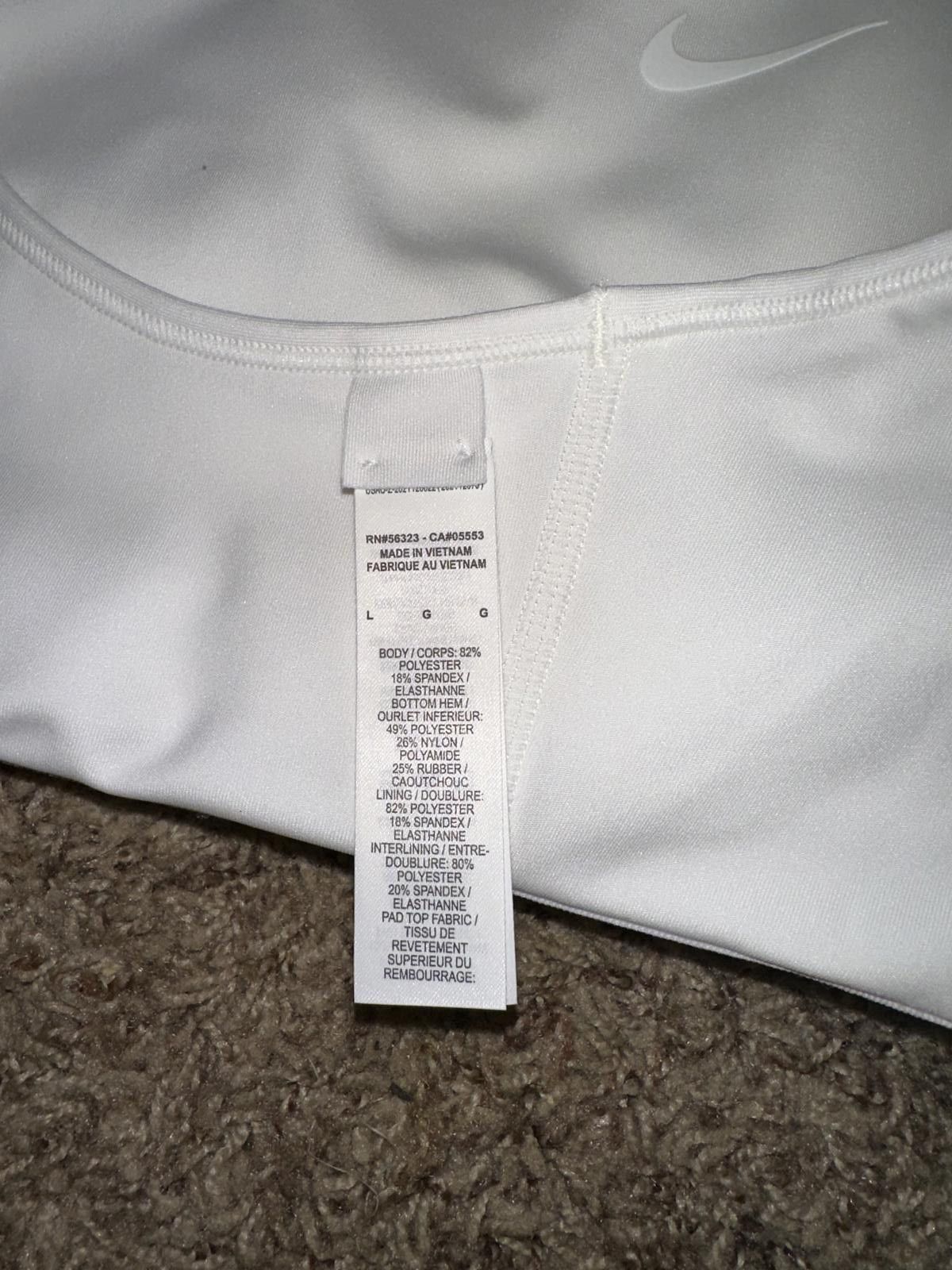 Nike Nike Pro Women’s Classic White Sports Bra Size ONE SIZE - 7 Thumbnail