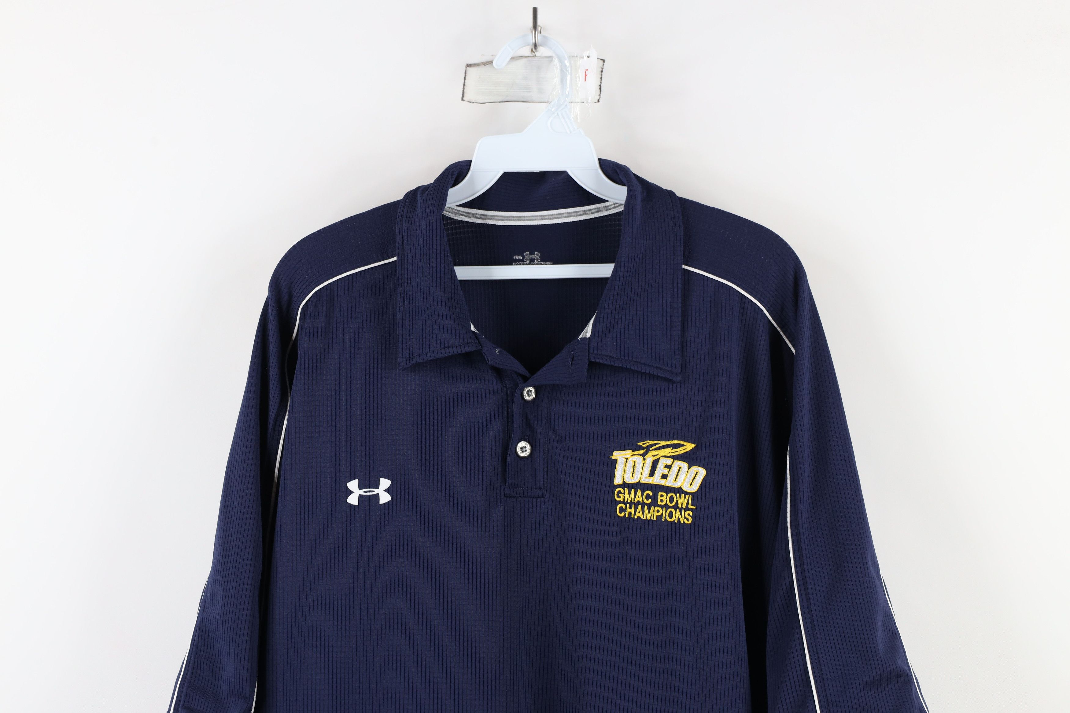 Under Armour × Vintage Under Armour University of Toledo Football GMAC Bowl Polo Size US XXL / EU 58 / 5 - 2 Thumbnail