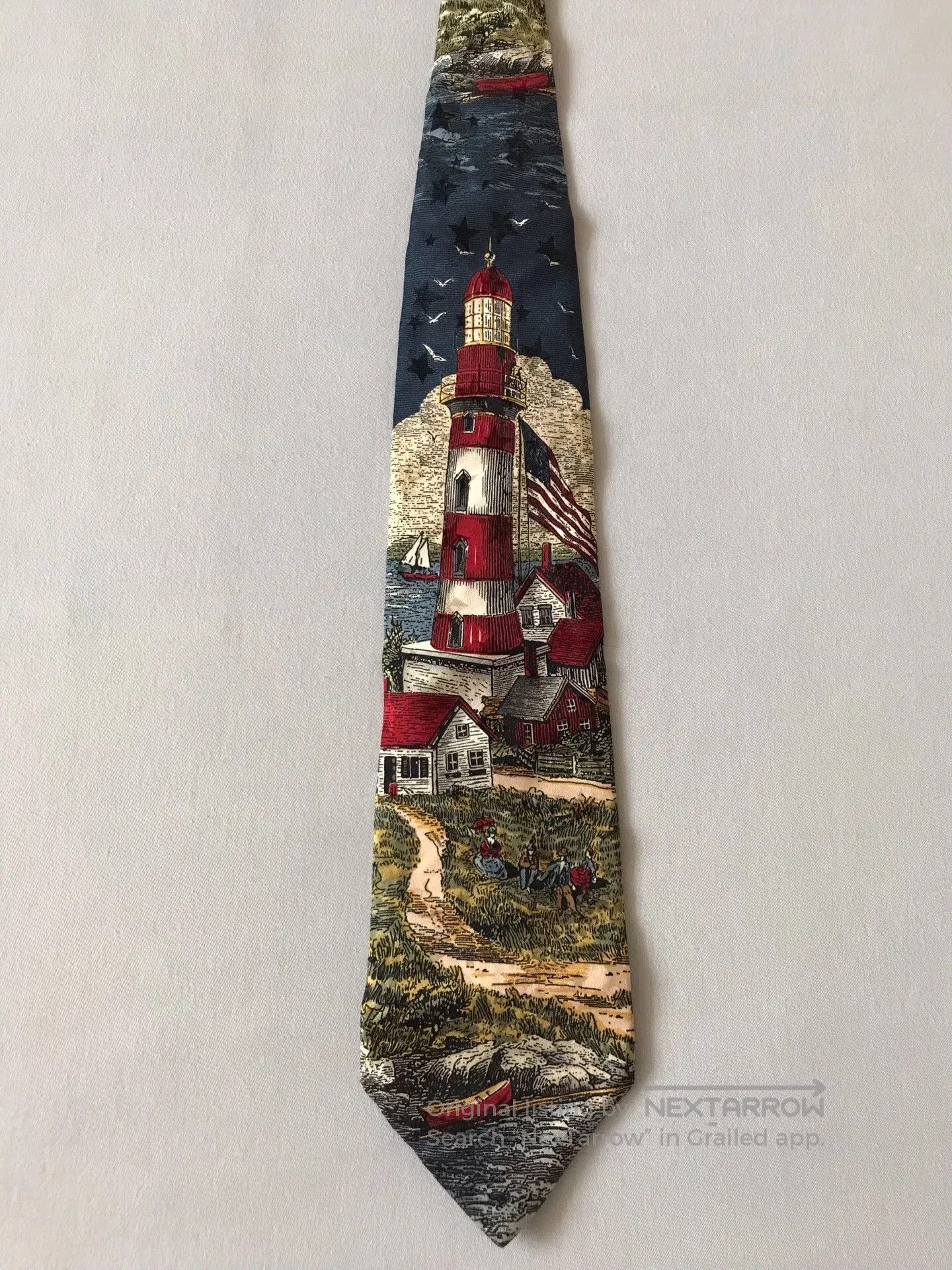 Vintage Vintage USA Silk Tango Oil Painting Tie. Size ONE SIZE - 1 Thumbnail