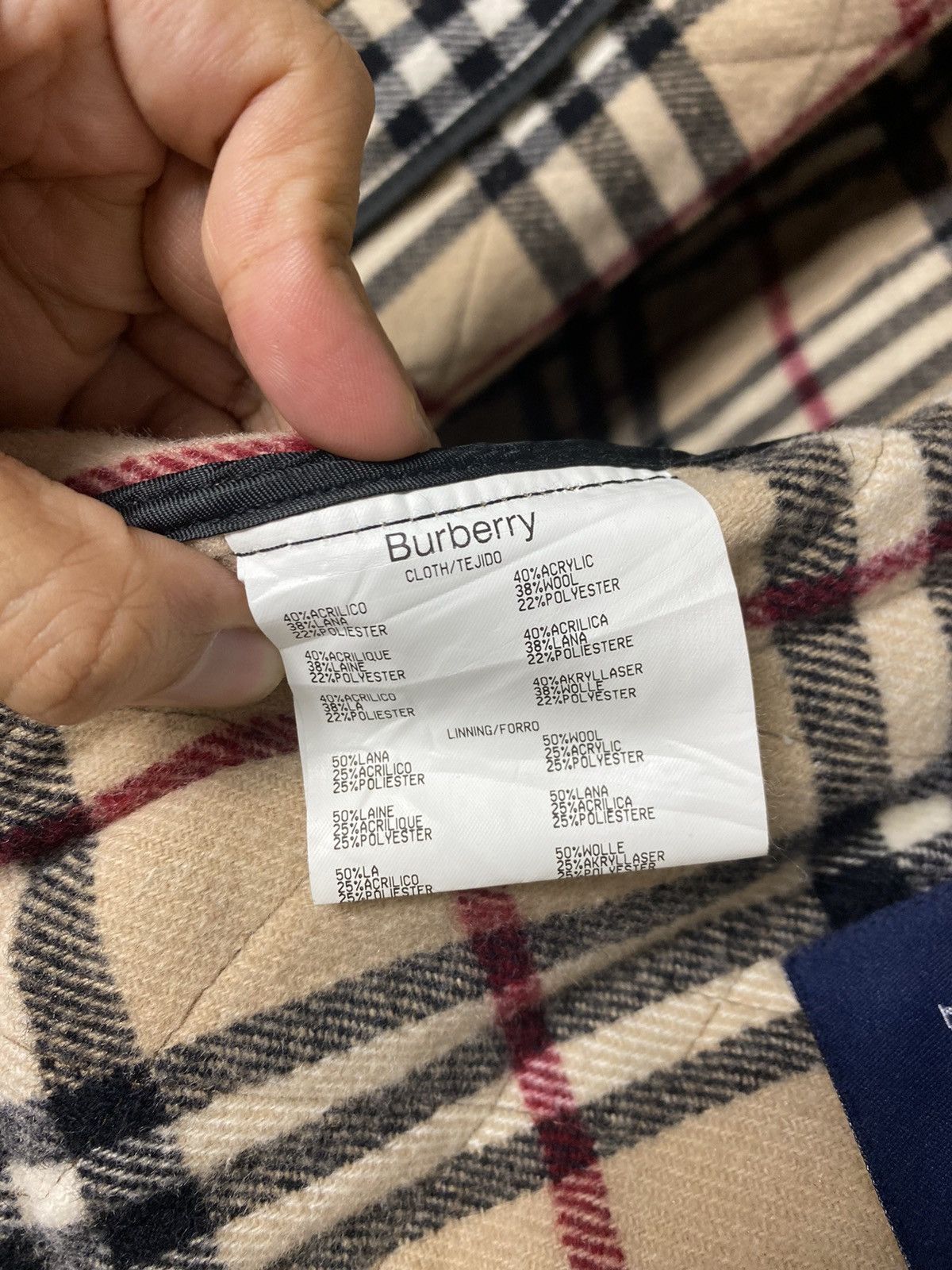 Burberry Burberry Novacheck Wool Jacket Quilted Size US L / EU 52-54 / 3 - 6 Thumbnail