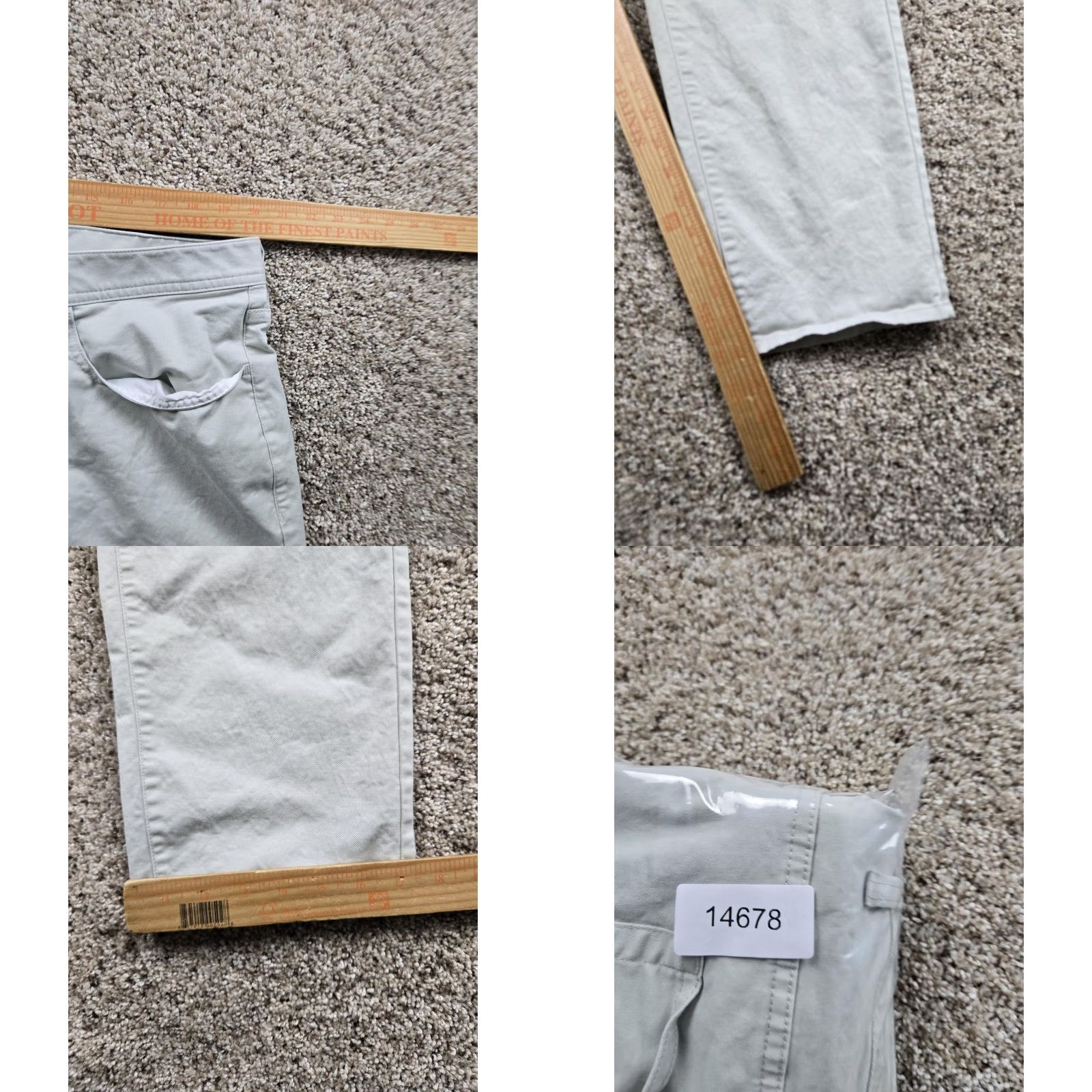 Vintage Alton Lane Chino Pants Mens 40x34 Light Gray Stretch Cotton Twill 5-Pocket Size US 40 / EU 56 - 8 Thumbnail