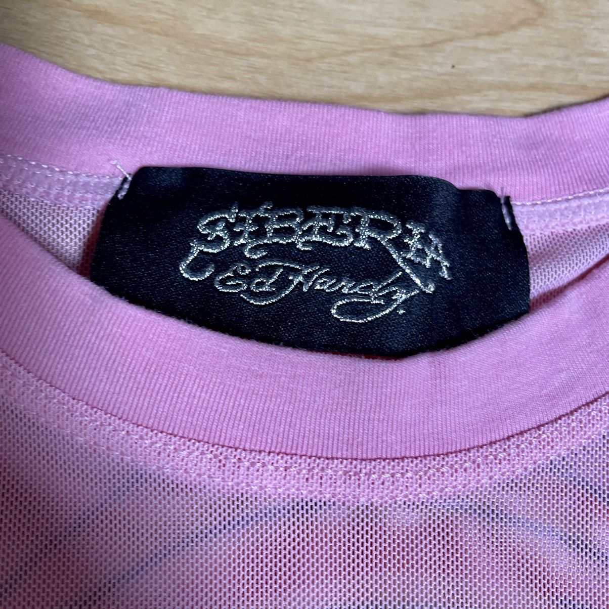 Ed Hardy × Siberia Hills Ed Hardy X Siberia Hills Women's Mesh Pink Shirt Top Size S / US 4 / IT 40 - 4 Thumbnail