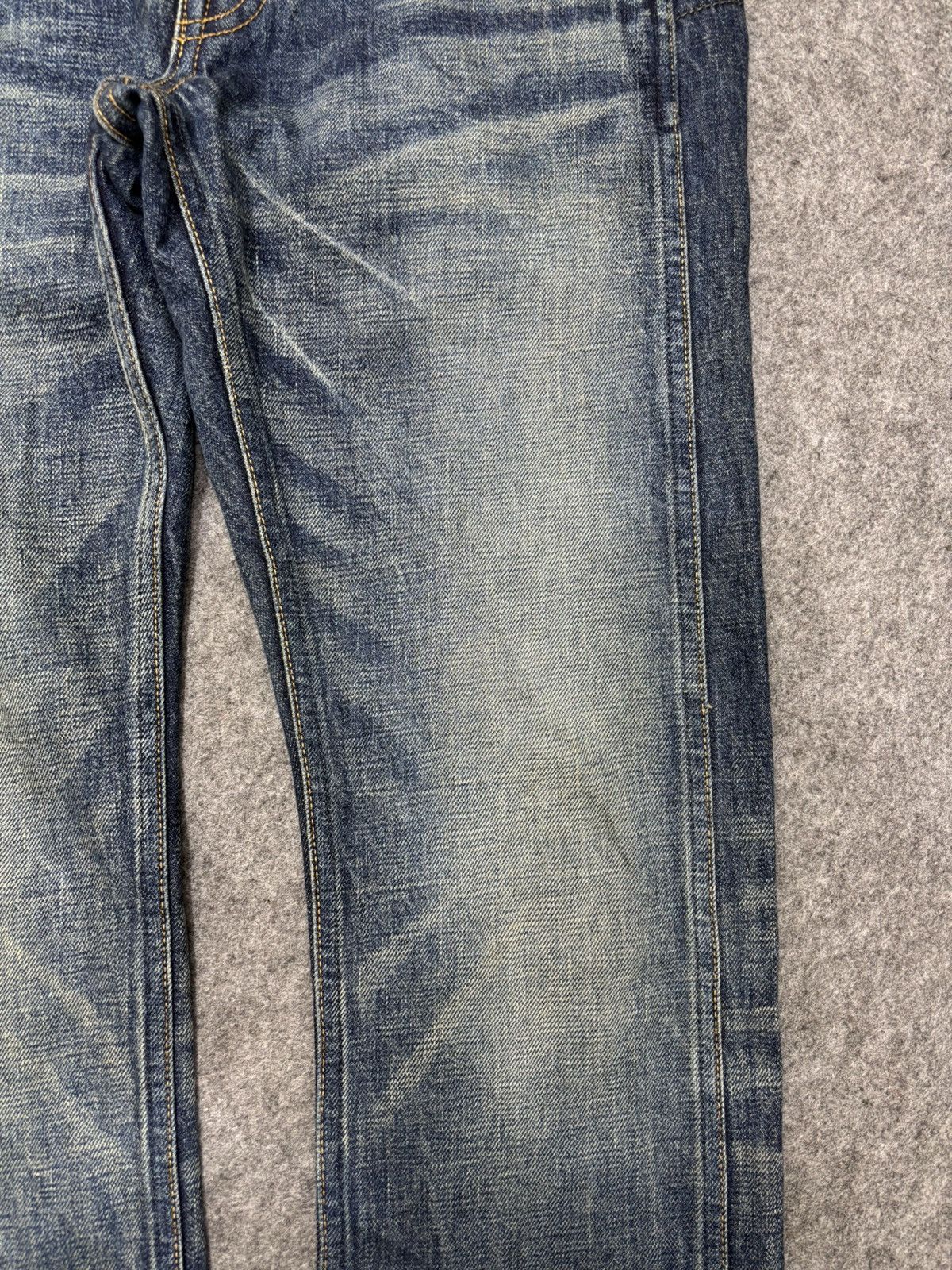 Japanese Brand 💥90s Denim Character💥DDRD Skinny Blue Wash Denim F640 Size US 33 - 5 Thumbnail