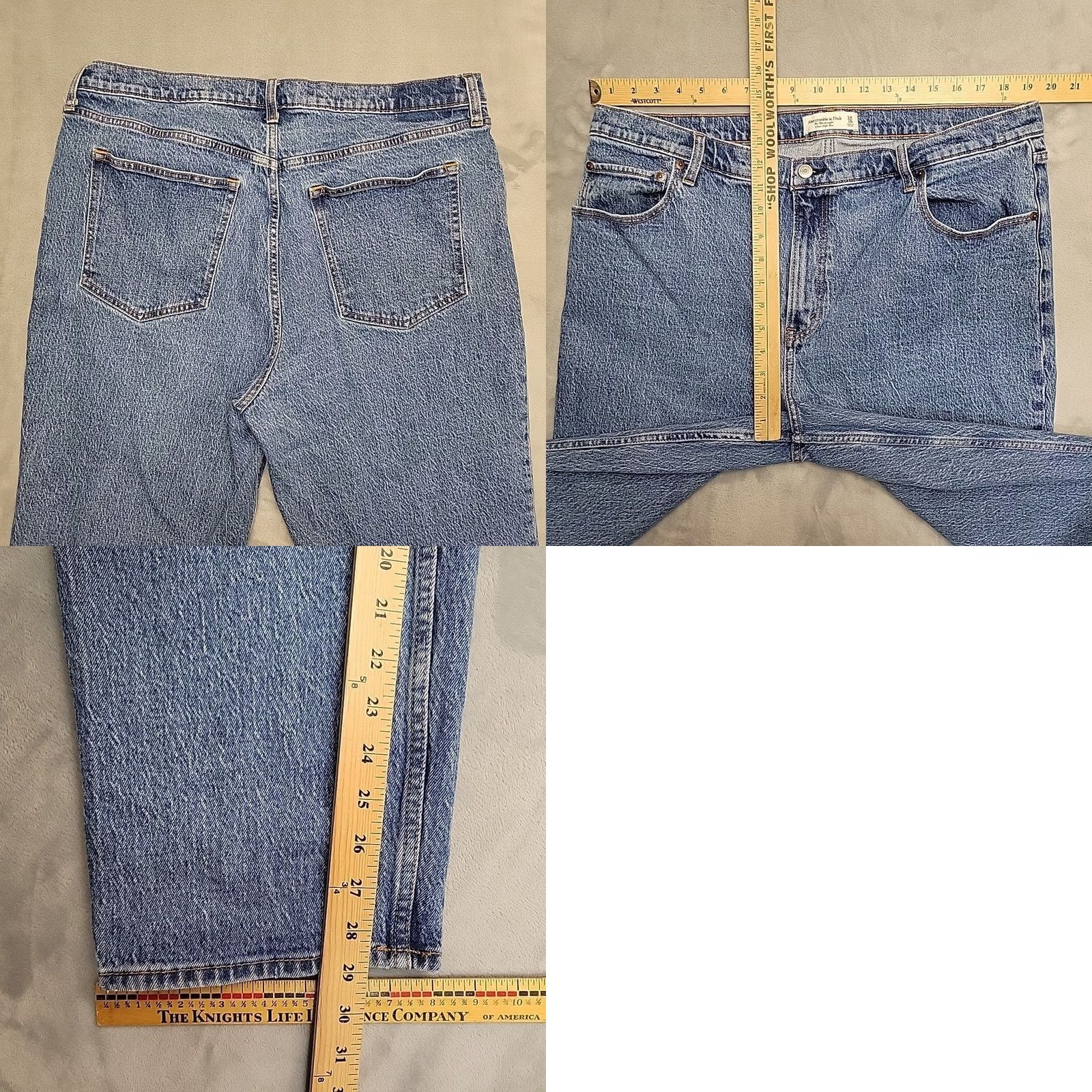 Abercrombie & Fitch VINTAGE Abercrombie & Fitch Jeans Women 18S Blue The 90s Straight Ultra High Rise Casual Jeans Women 18W Blue 5-Pocket Design 90s Mens Womens Size 40" / US 18 - 8 Thumbnail