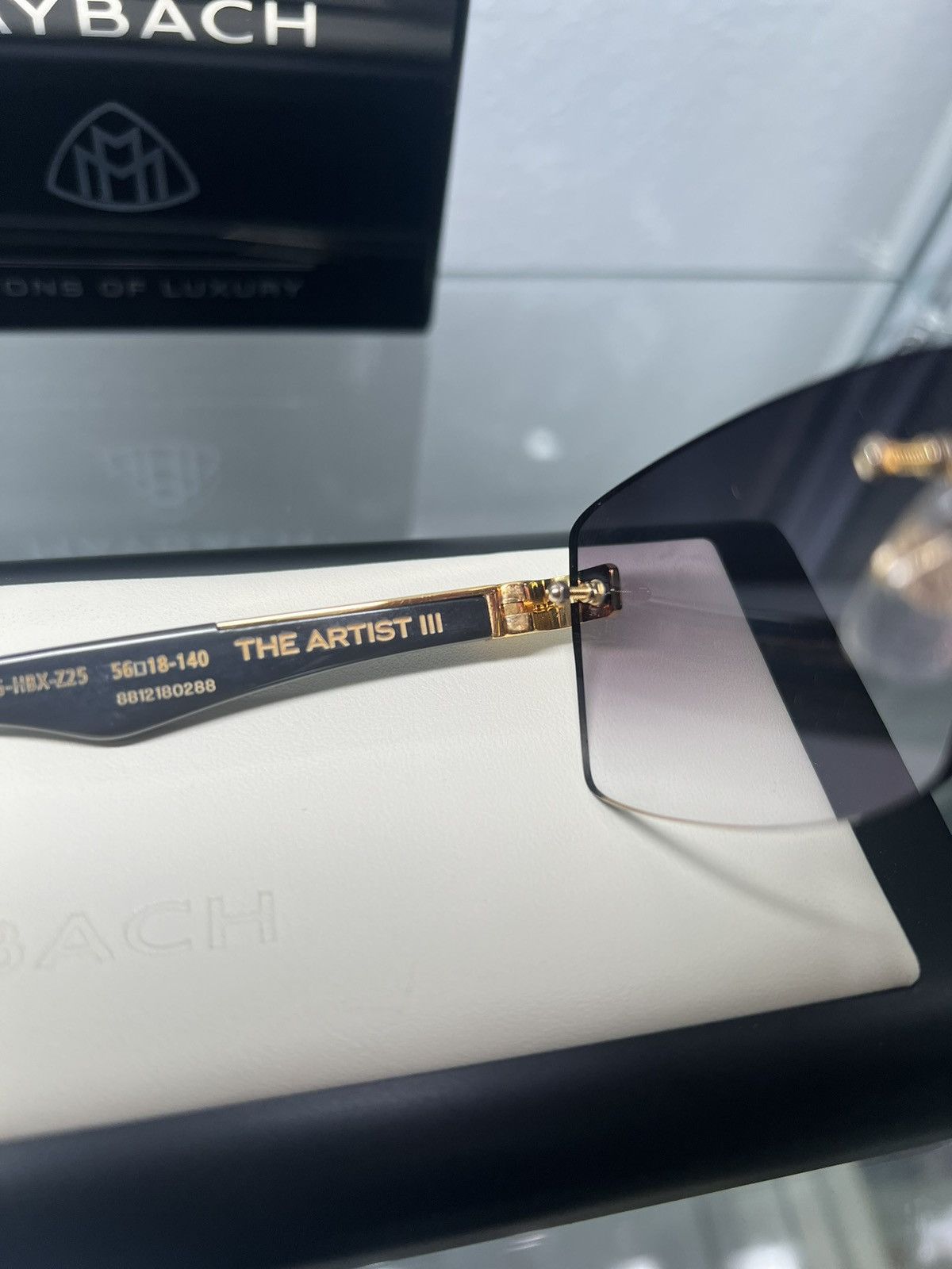 MAYBACH Eyewear Maybach The Artist III Rimless Sunglasses Size ONE SIZE - 6 Thumbnail