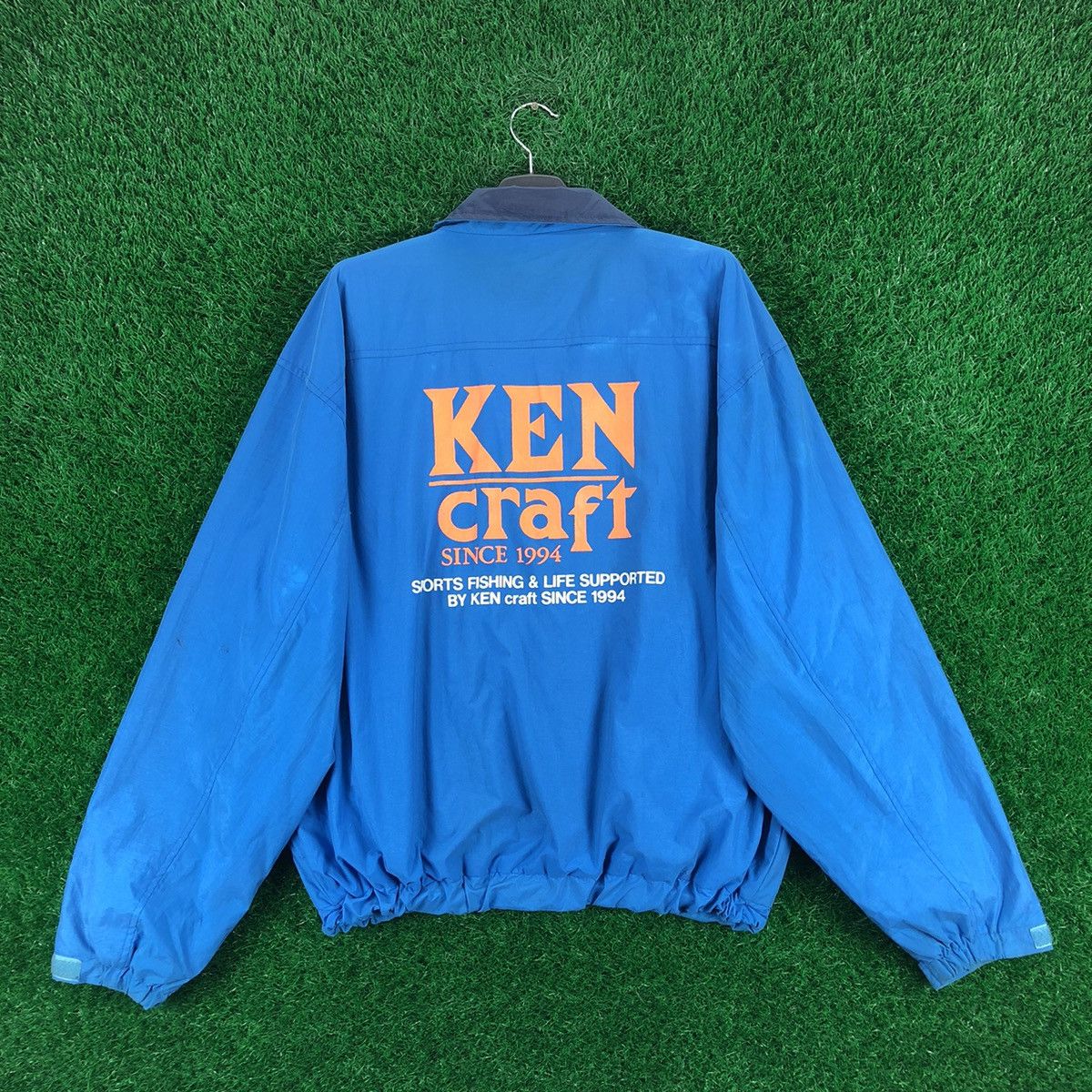 Japanese Brand × Vintage Vintage 90's Ken Craft Big Logo Sport Fishing Zipper Jacket Size US XL / EU 56 / 4 - 4 Thumbnail
