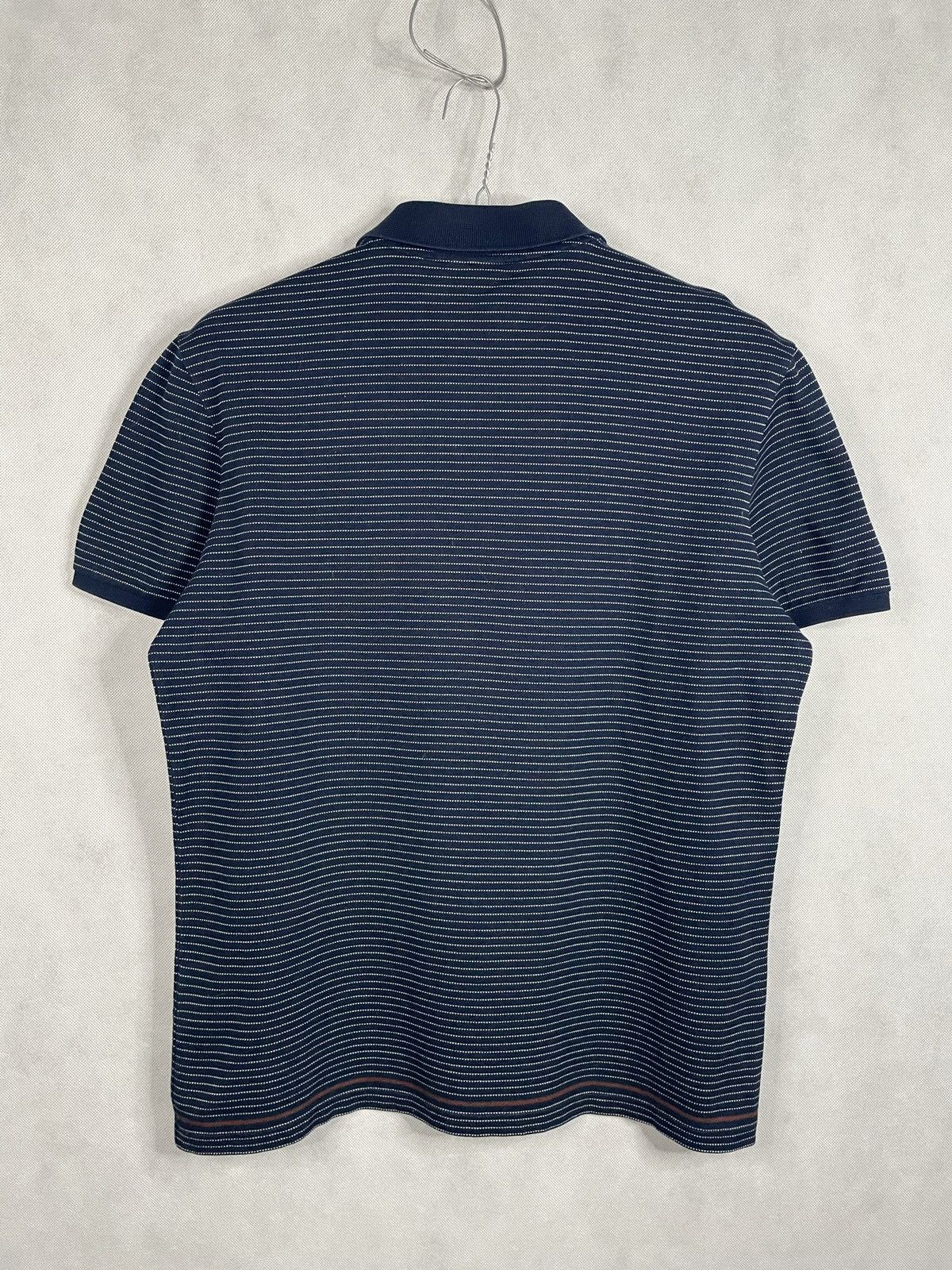 Designer × Gucci × Vintage Gucci Vintage Navy Polo Striped T-shirt Tee Designer Luxury Size US M / EU 48-50 / 2 - 6 Thumbnail