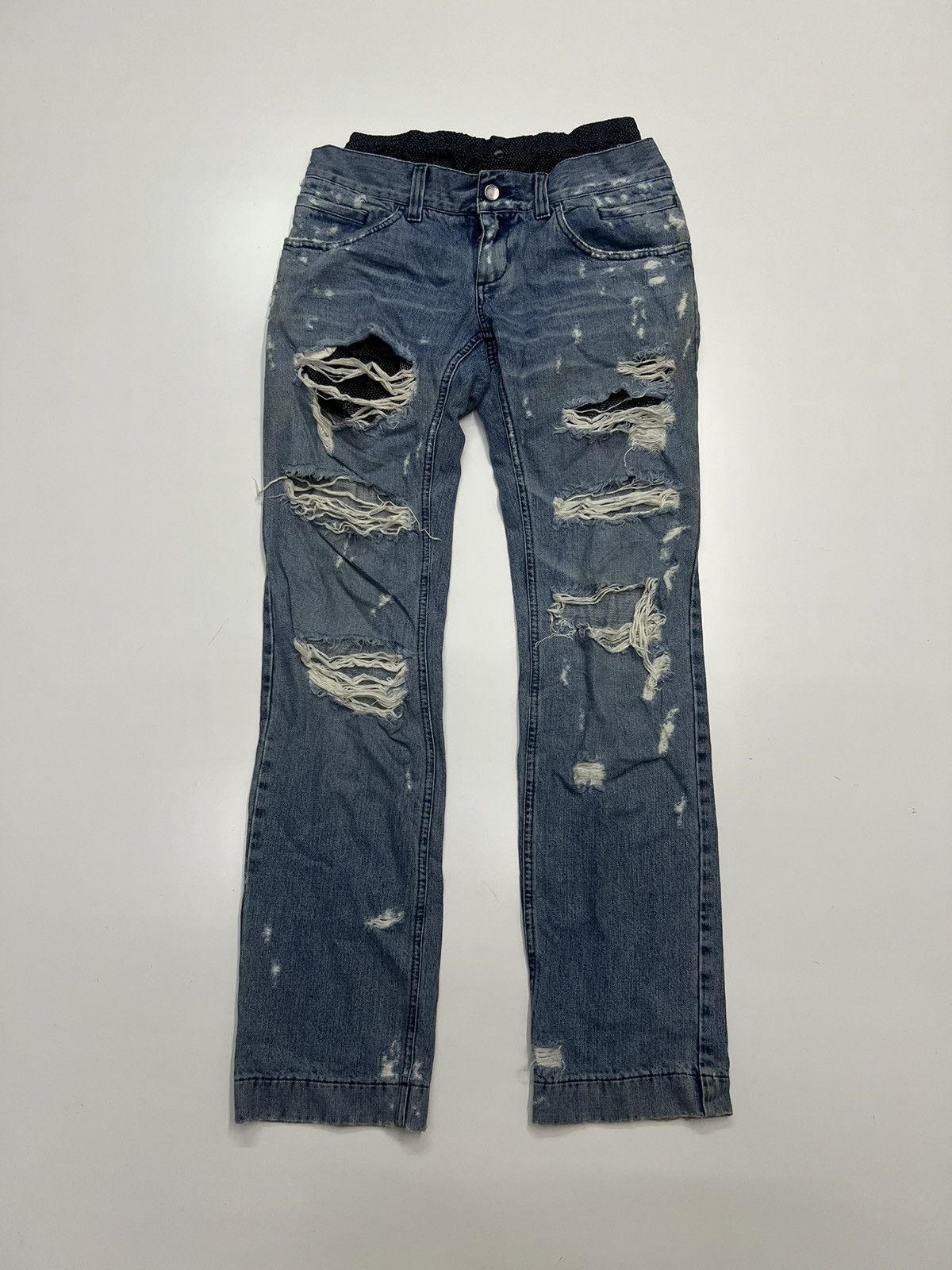 Dolce & Gabbana Insane🔥Dolce & Gabbana Distress Design Denim Size 34 Size US 34 / EU 50 - 1 Thumbnail