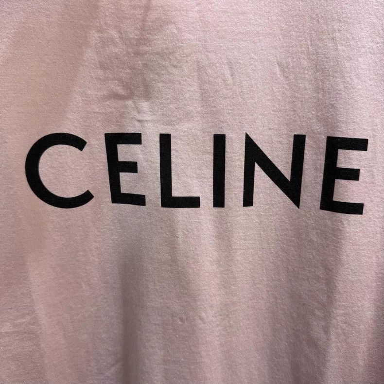 Celine Celine Logo Short Sleeve TShirt Pink Size US S / EU 44-46 / 1 - 3 Thumbnail