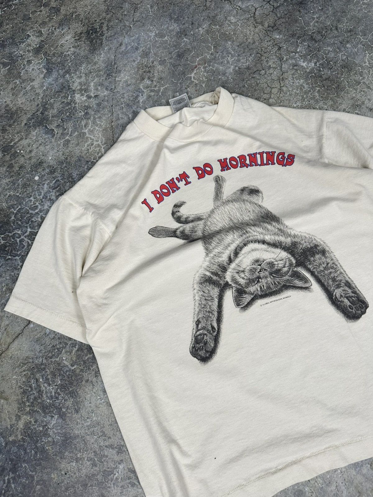 Vintage Vintage Lazy Cat Tee Size US L / EU 52-54 / 3 - 3 Thumbnail