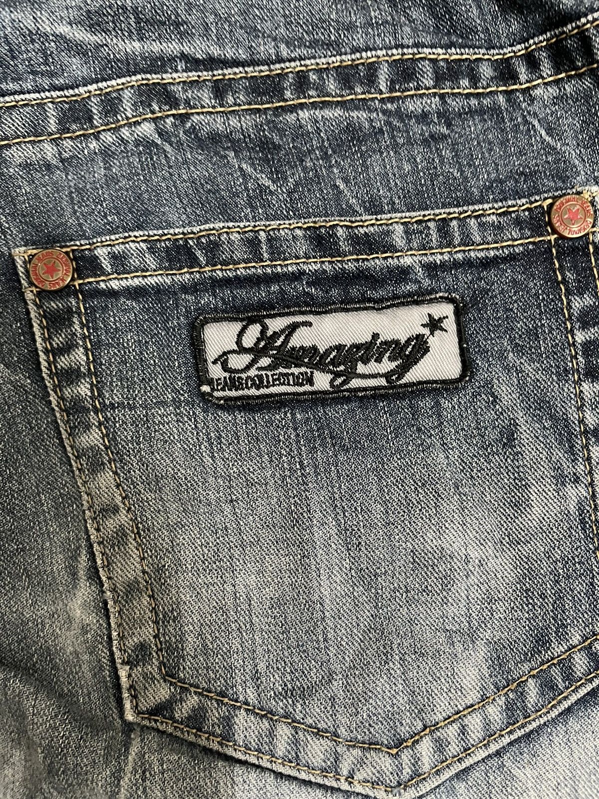 If Six Was Nine Vintage Amazing Jeans Patches Denim Size US 31 - 11 Thumbnail