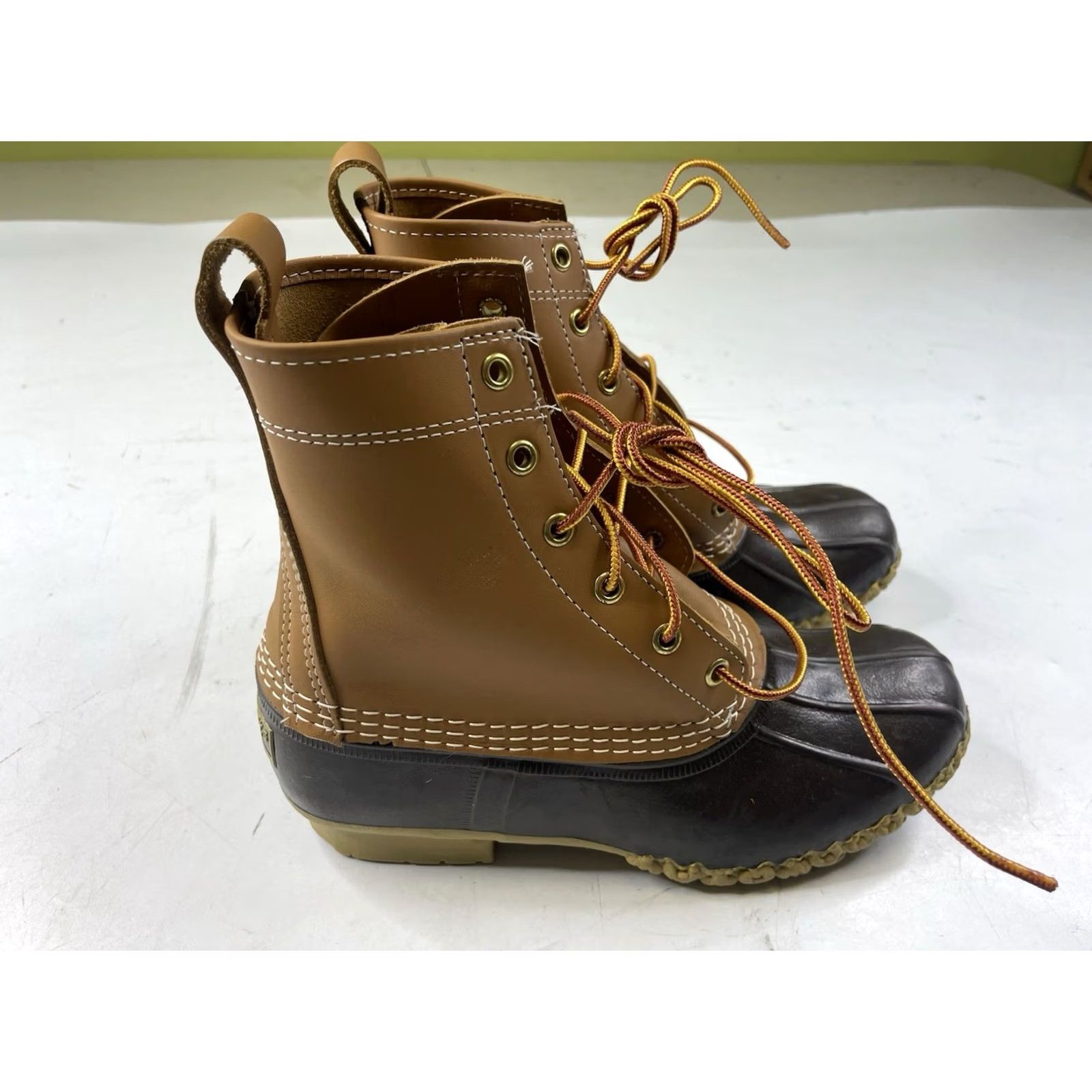 Vintage VINTAGE L.L.Bean Bean Boots Boots Unlined 8" Womens Size 8M Brown Leather USA Made Rain Boot Casual Activewear Size US 8 / IT 38 - 2 Thumbnail