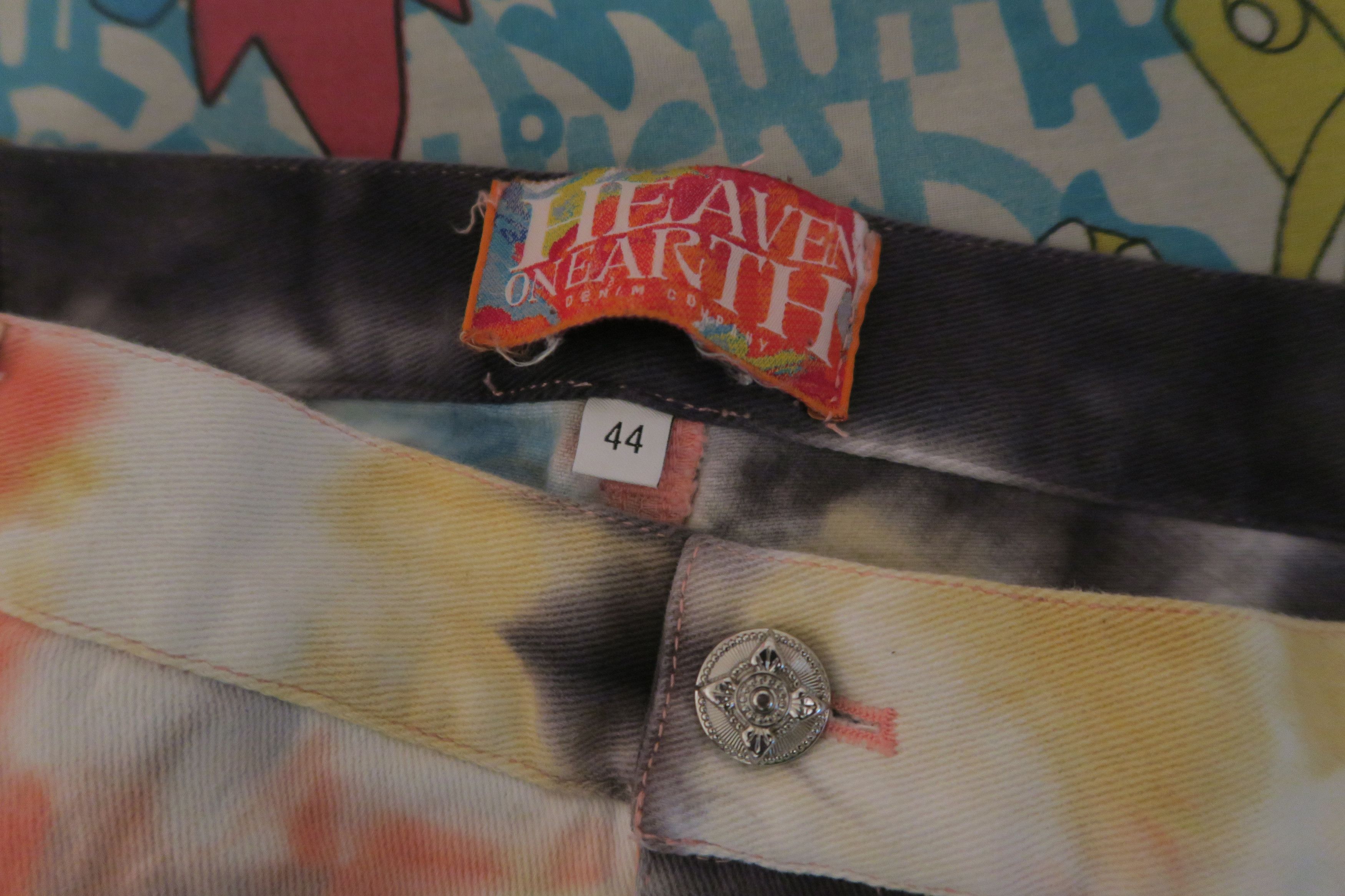 Other Heaven on Earth 1336 Stacked Tie-Dye Jeans 42x35 Size US 42 / EU 58 - 3 Thumbnail