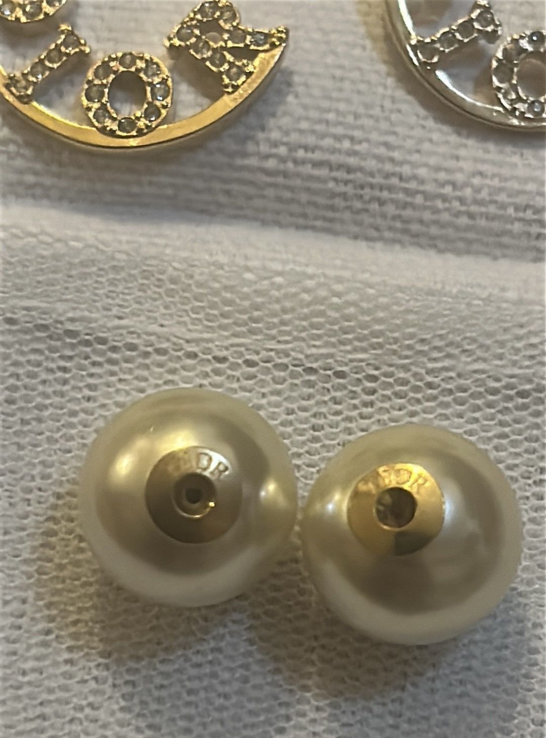 Dior Dior Tribales Earrings Gold-Finish Metal White Resin Pearl Size ONE SIZE - 6 Thumbnail