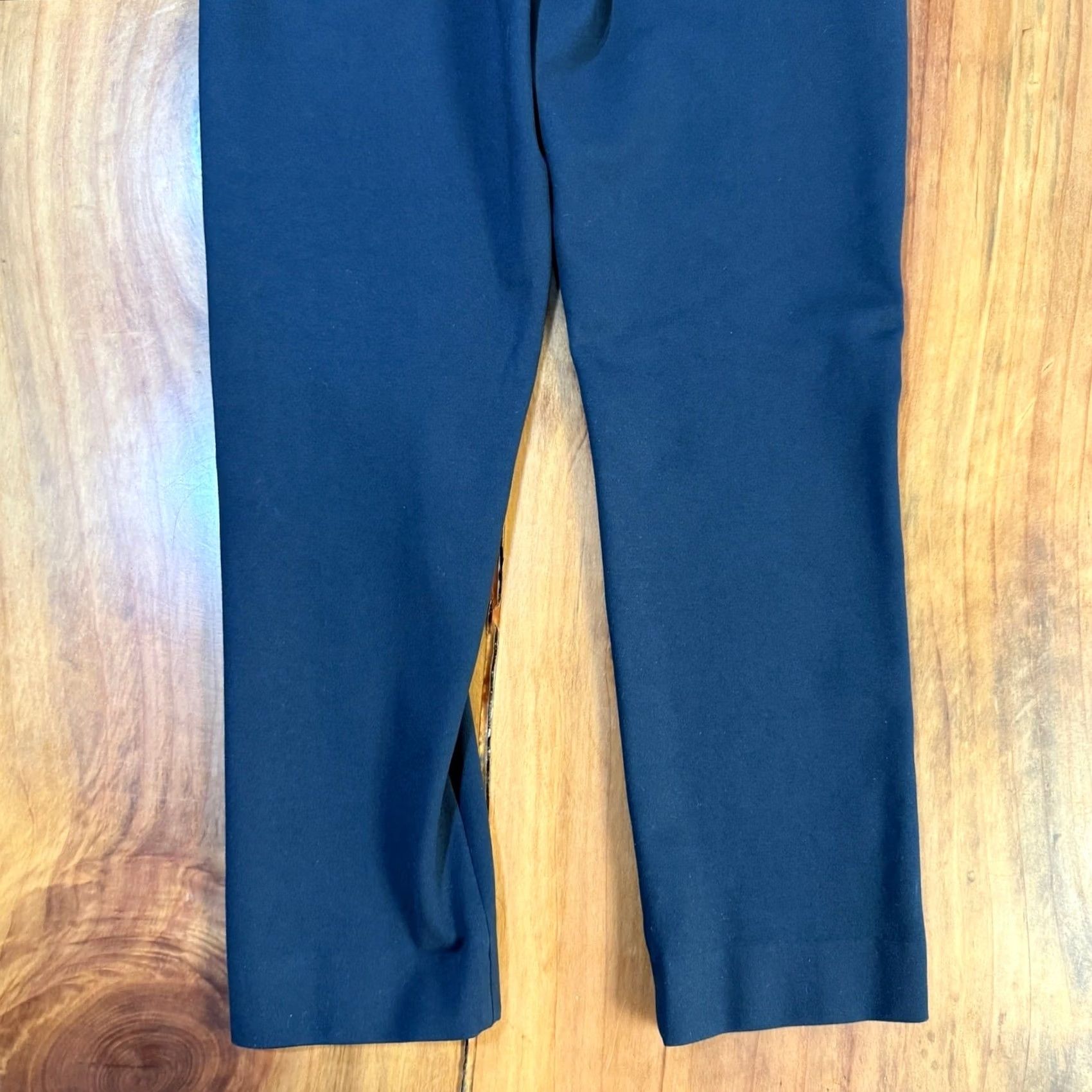 Quince Quince Women's Straight leg Stretch Dress Pants Small Blue Pull On Rayon Size 28" / US 6 / IT 42 - 6 Thumbnail