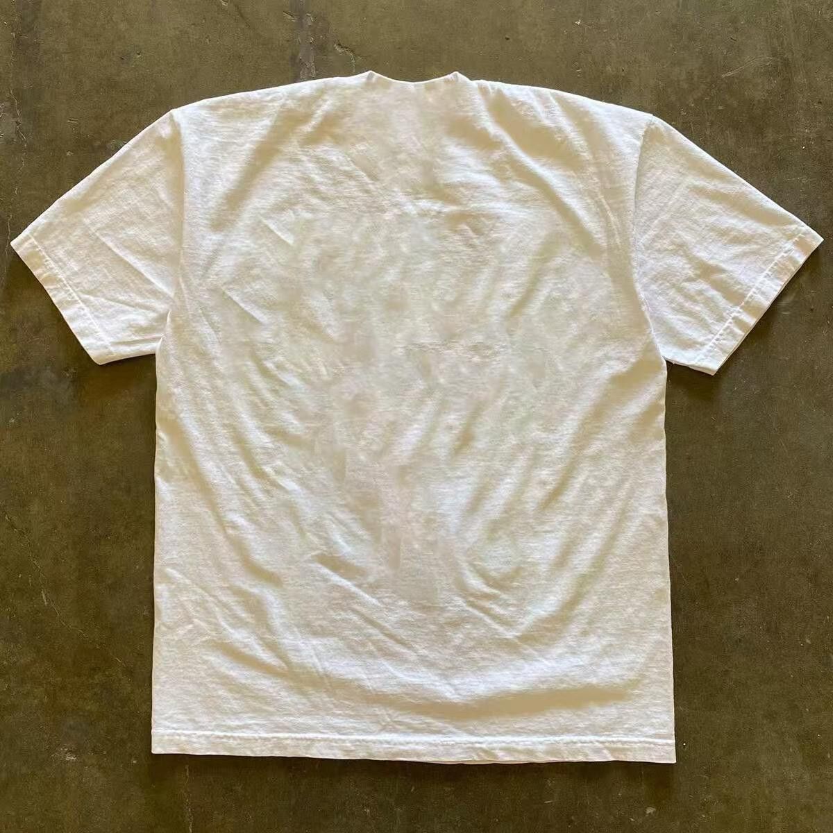 Japanese Brand × Vintage White casual retro earth print t-shirt Size US M / EU 48-50 / 2 - 2 Thumbnail