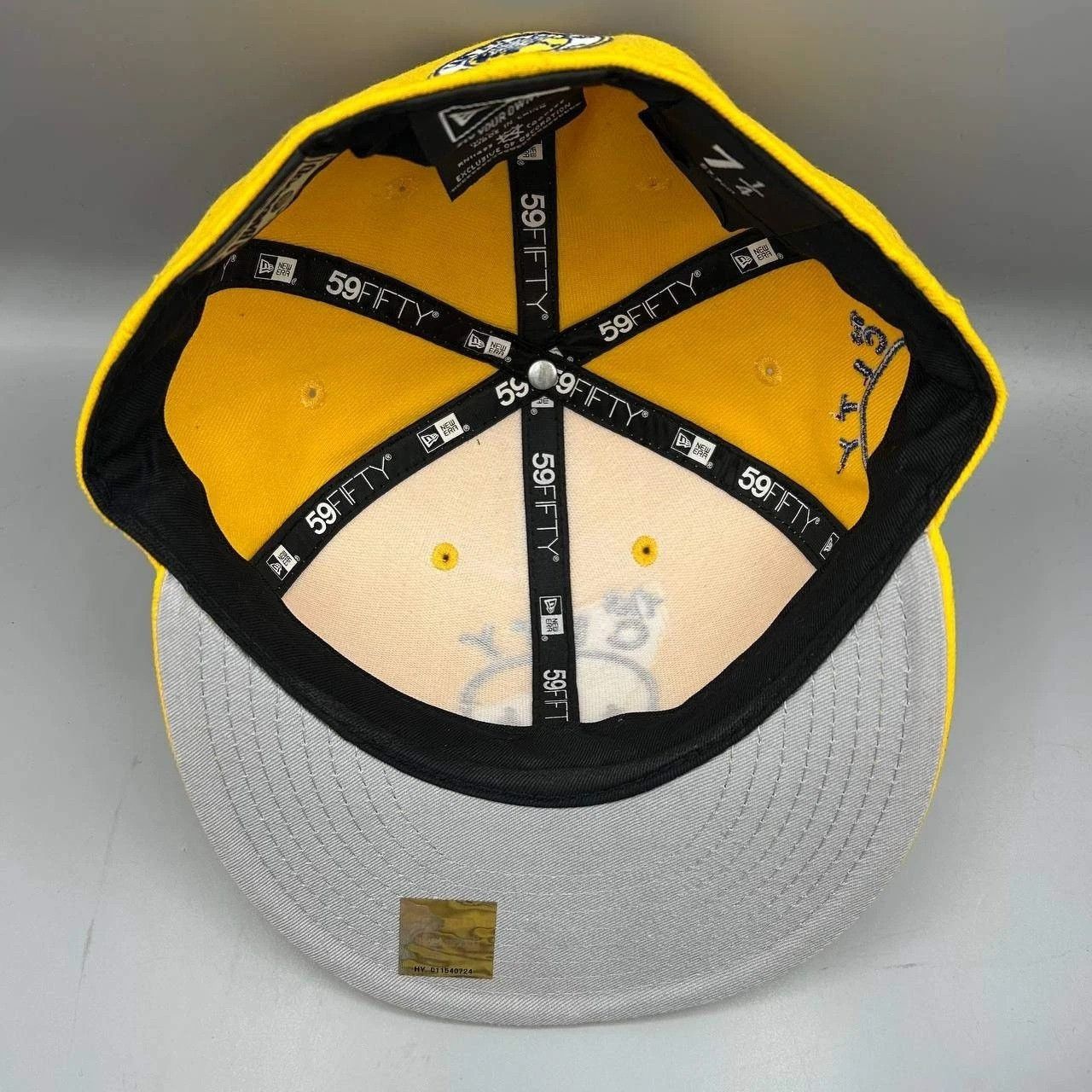 New Era Golden State Warriors GSW Hat Men 7 1/4 Yellow NBA Fitted Size ONE SIZE - 2 Thumbnail