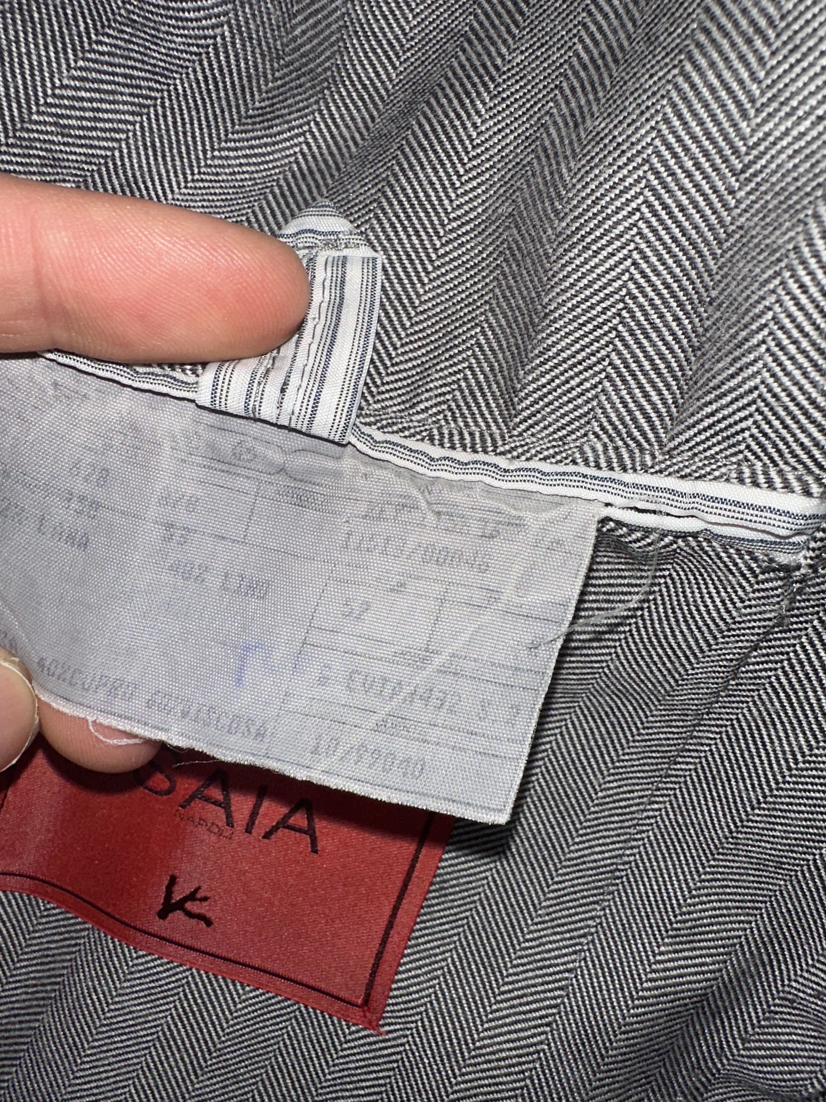 Isaia Isaia Napoli Suit Jacket 52 Gray Wool Linen Sport Coat 3B Size 52R - 7 Thumbnail