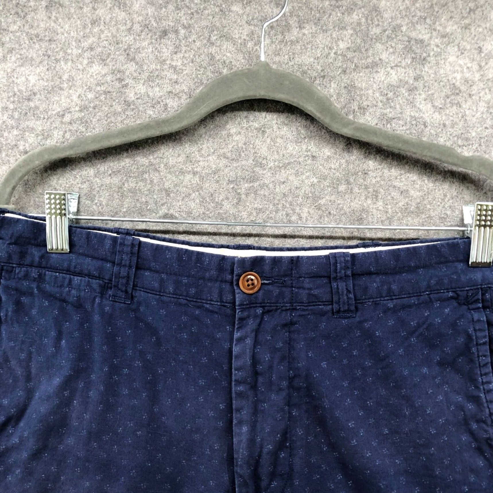 J.Crew VINTAGE J. Crew Stanton Chino Shorts Mens 30 Blue Printed 9'' Lightweight Cotton Shirt Size US 30 / EU 46 - 3 Thumbnail