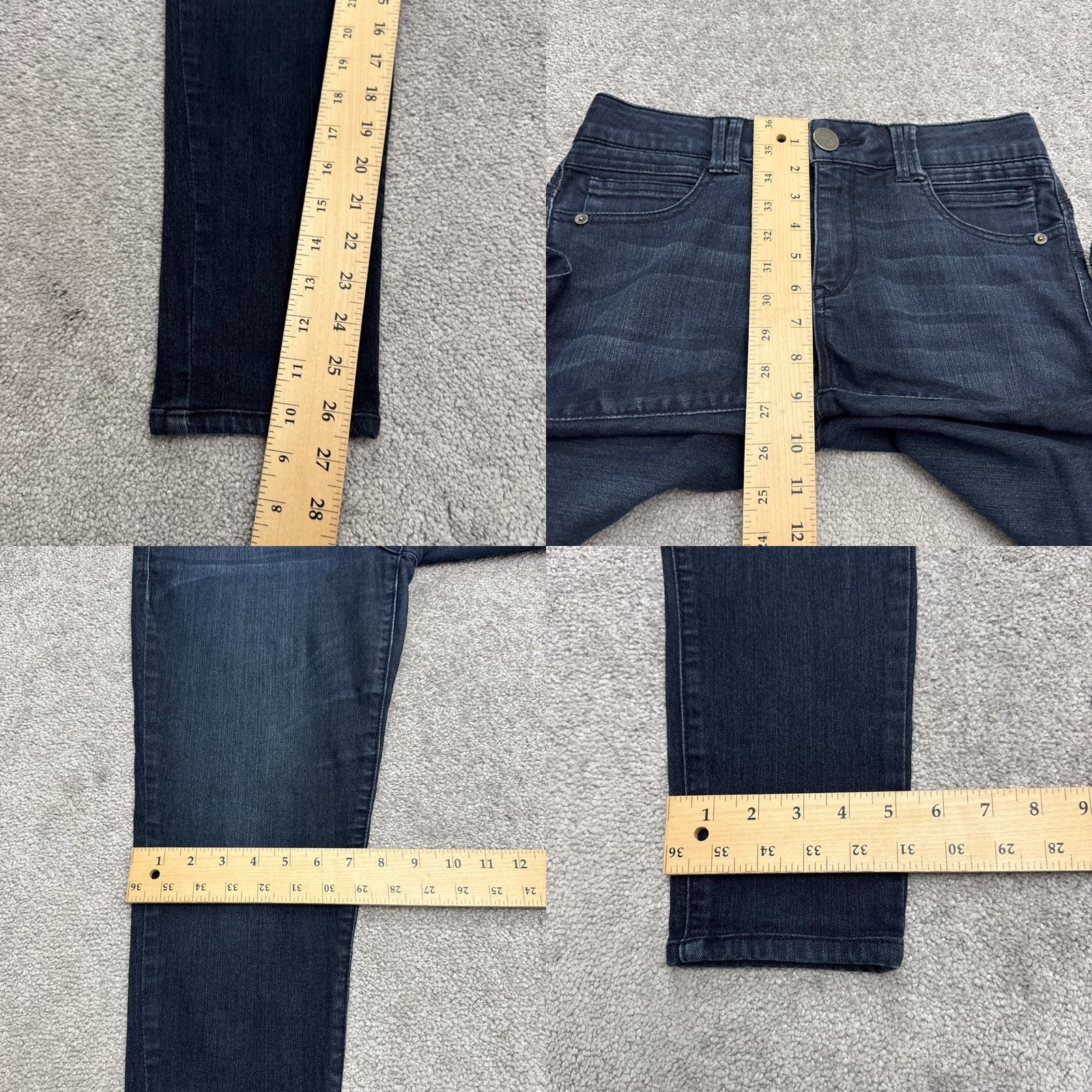 Vintage Democracy AB Technology Jeans Womens 8 Petite Dark Wash Denim Ankle Regular Blue Cotton Blend 5-Pocket City Streetwear Womens Size 30" / US 8 / IT 44 - 9 Thumbnail