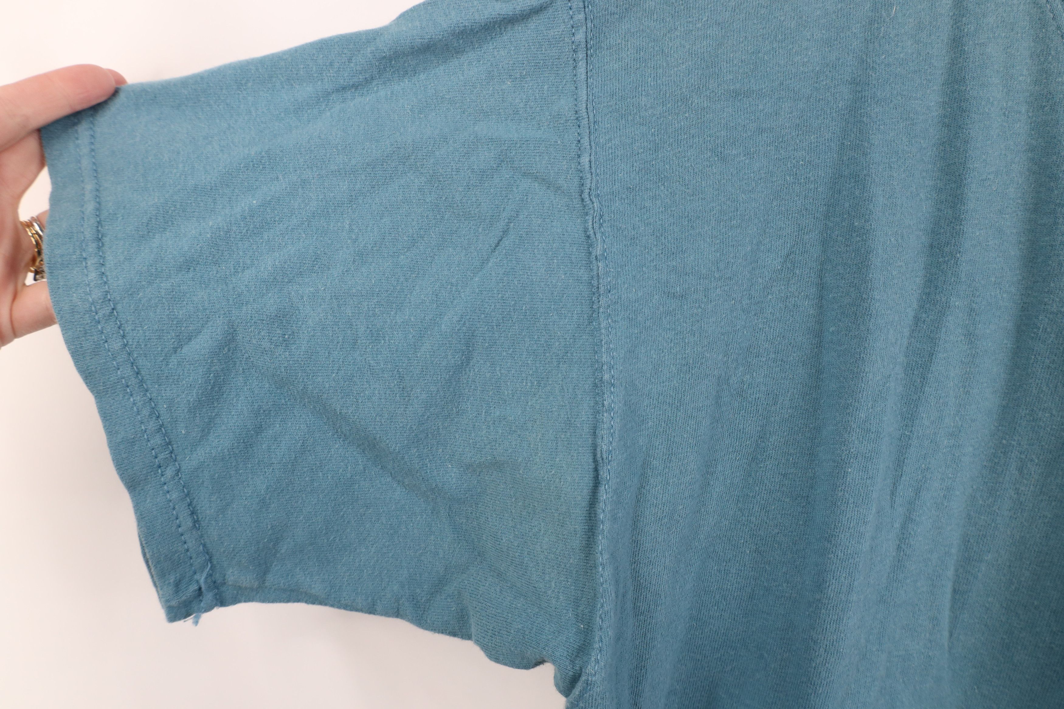 Champion Vintage 90s Champion Faded Classic Logo T-Shirt Teal Cotton Size US L / EU 52-54 / 3 - 8 Thumbnail