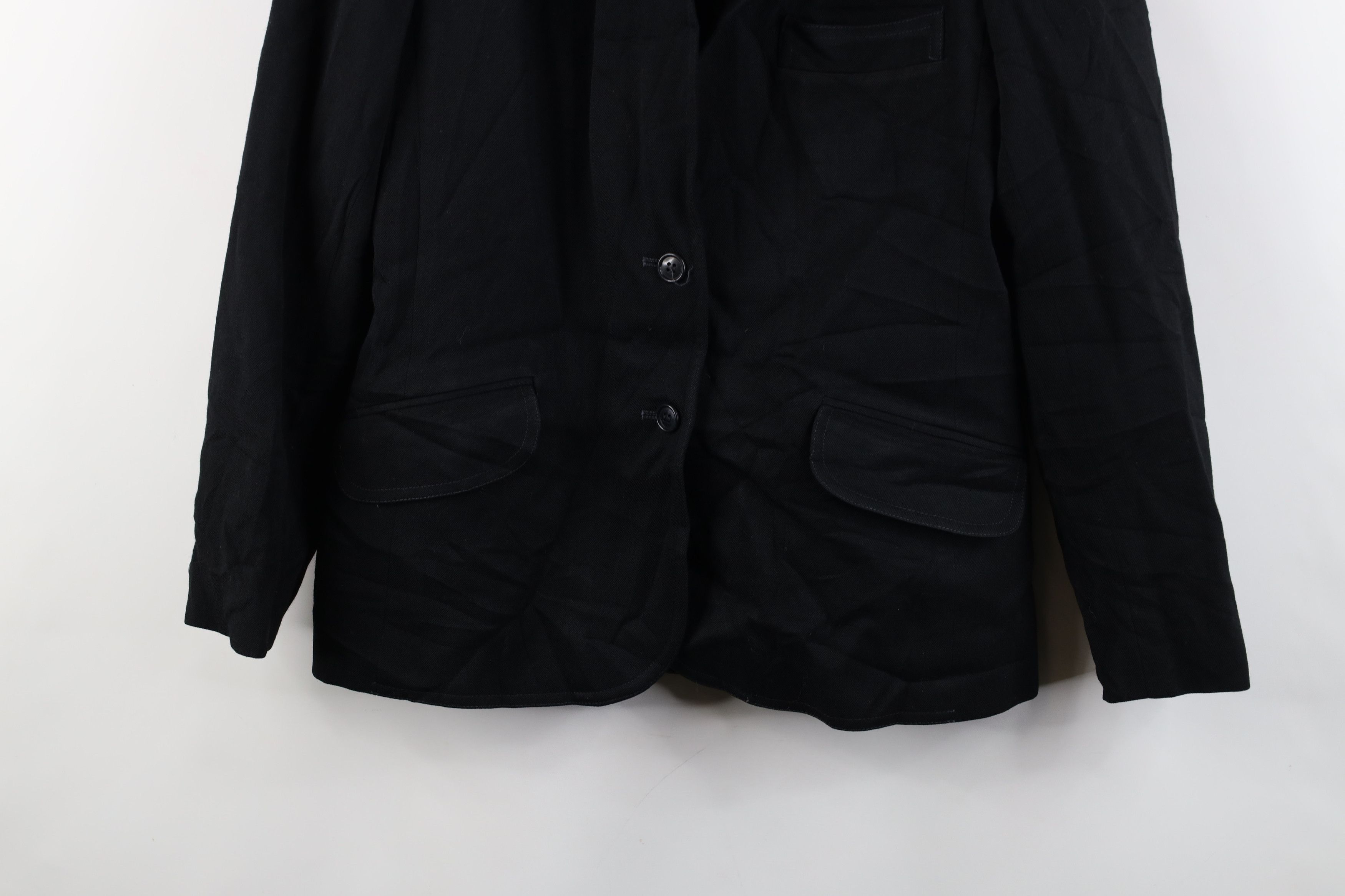 Vintage Vintage 70s Streetwear Wool Suit Coat Blazer Jacket Black Size XL / US 12-14 / IT 48-50 - 3 Thumbnail