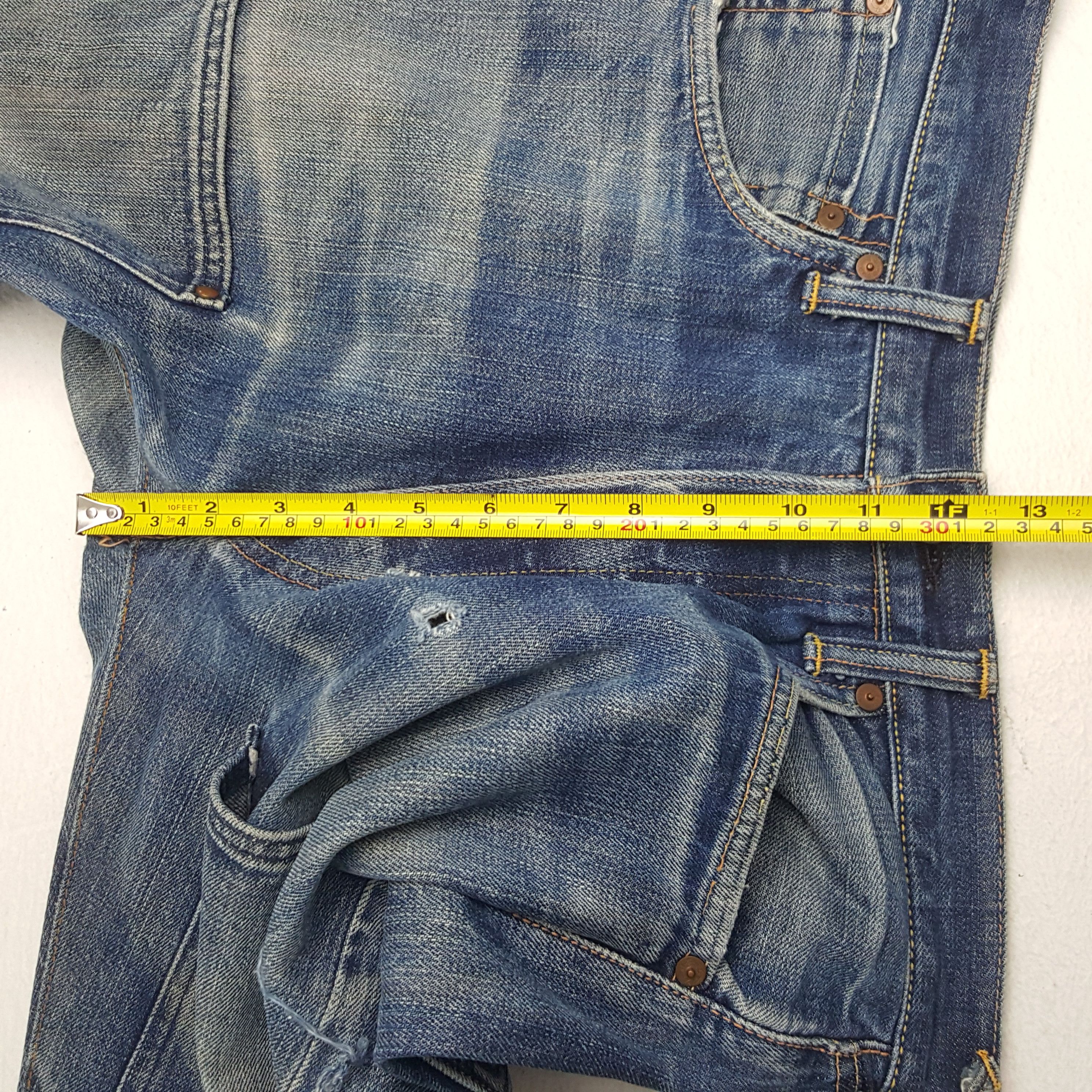 Evisu × Japanese Brand Evisu Yamane Selvedge Custom Daicock Art Double Knee Jeans Size US 30 / EU 46 - 8 Thumbnail