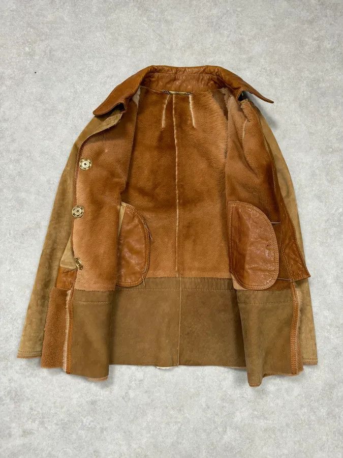 Dolce & Gabbana 2000s Dolce & Gabbana Beige & Brown Hybrid Fur Leather Jacket Size S / US 4 / IT 40 - 8 Thumbnail