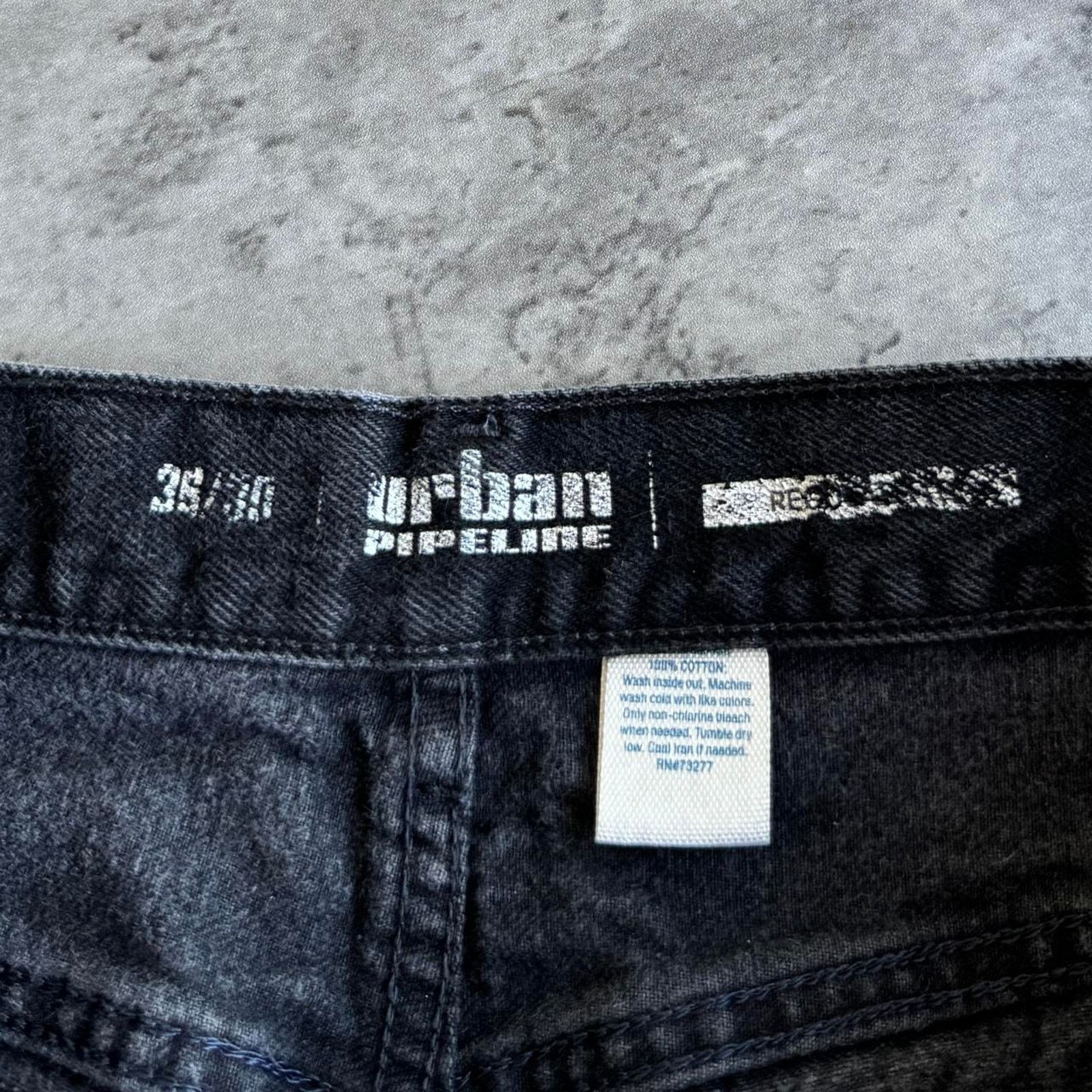Urban Pipeline × Vintage Vintage Y2K Urban Pipeline Baggy Black Opium Denim Jeans Size US 35 - 4 Thumbnail