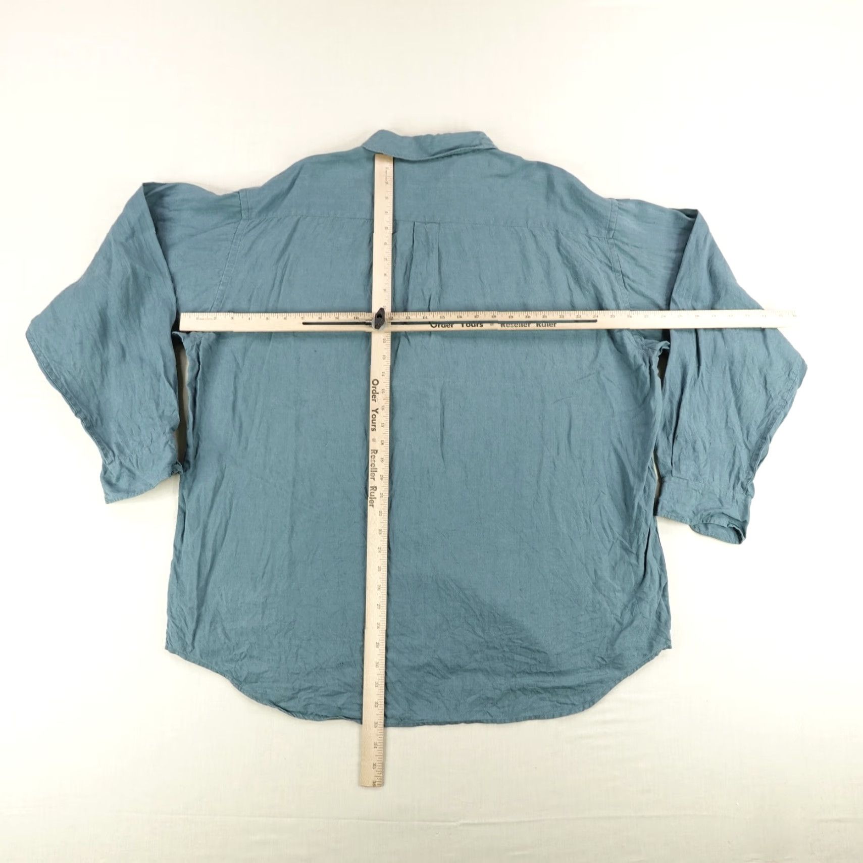 Banana Republic VINTAGE Banana Republic Shirt Mens XL Blue Irish Linen Button-Up Long Sleeve Casual Mens Size US XL / EU 56 / 4 - 6 Thumbnail