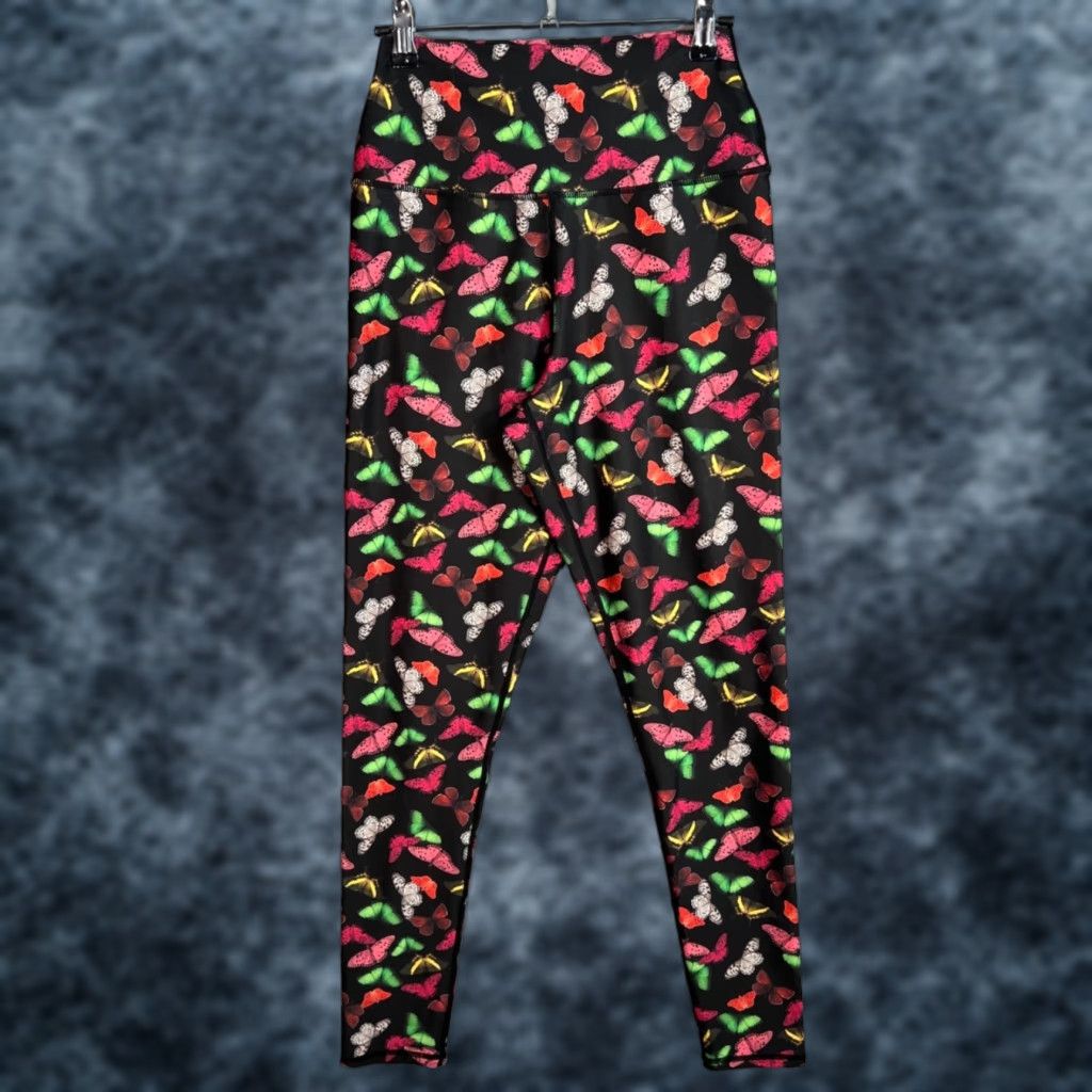 Alice & Olivia By Stacey Bendet Medium Butterfly Print High-Waisted Leggings
