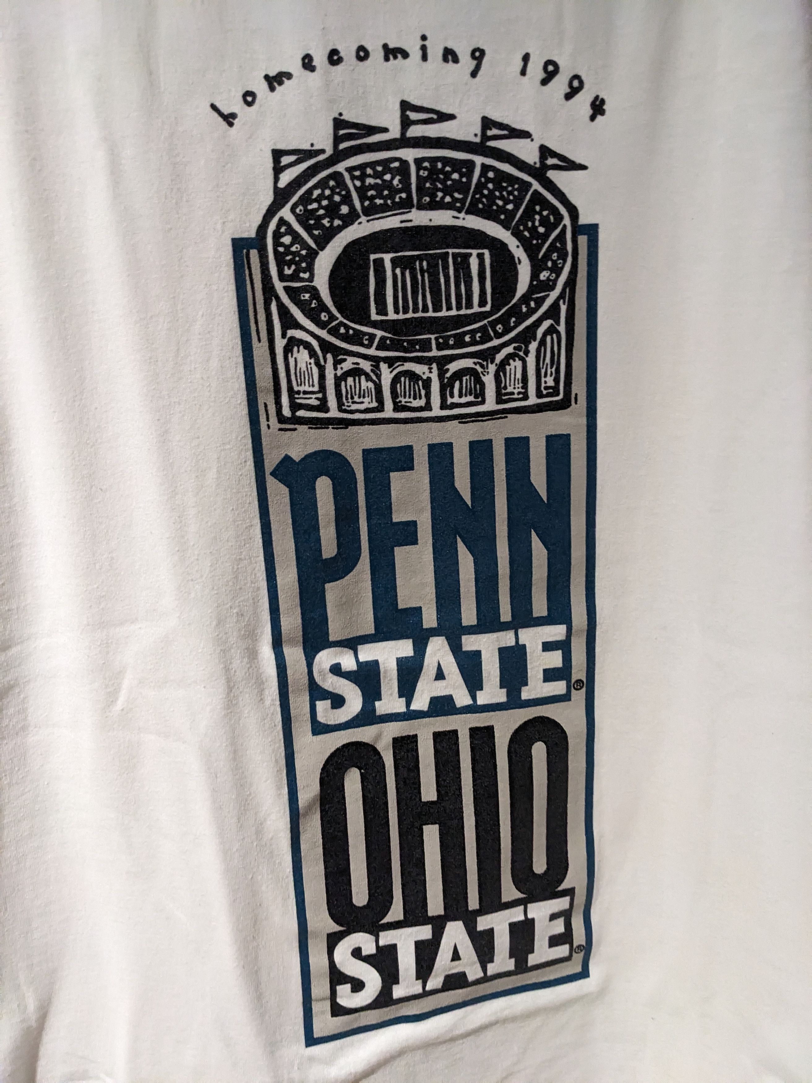 Vintage Vintage 1994 Penn State vs Ohio State Homecoming T-Shirt Size US XL / EU 56 / 4 - 2 Thumbnail