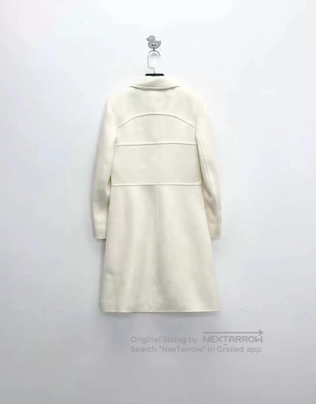 Prada Prada Cream Wool Blend Long Coat. Size M / US 6-8 / IT 42-44 - 2 Thumbnail