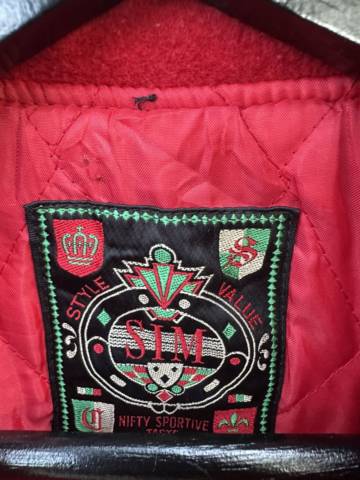 Vintage 👹Vintage Nifty Sports Embroidery Wool Bomber Jacket Size US M / EU 48-50 / 2 - 10 Thumbnail