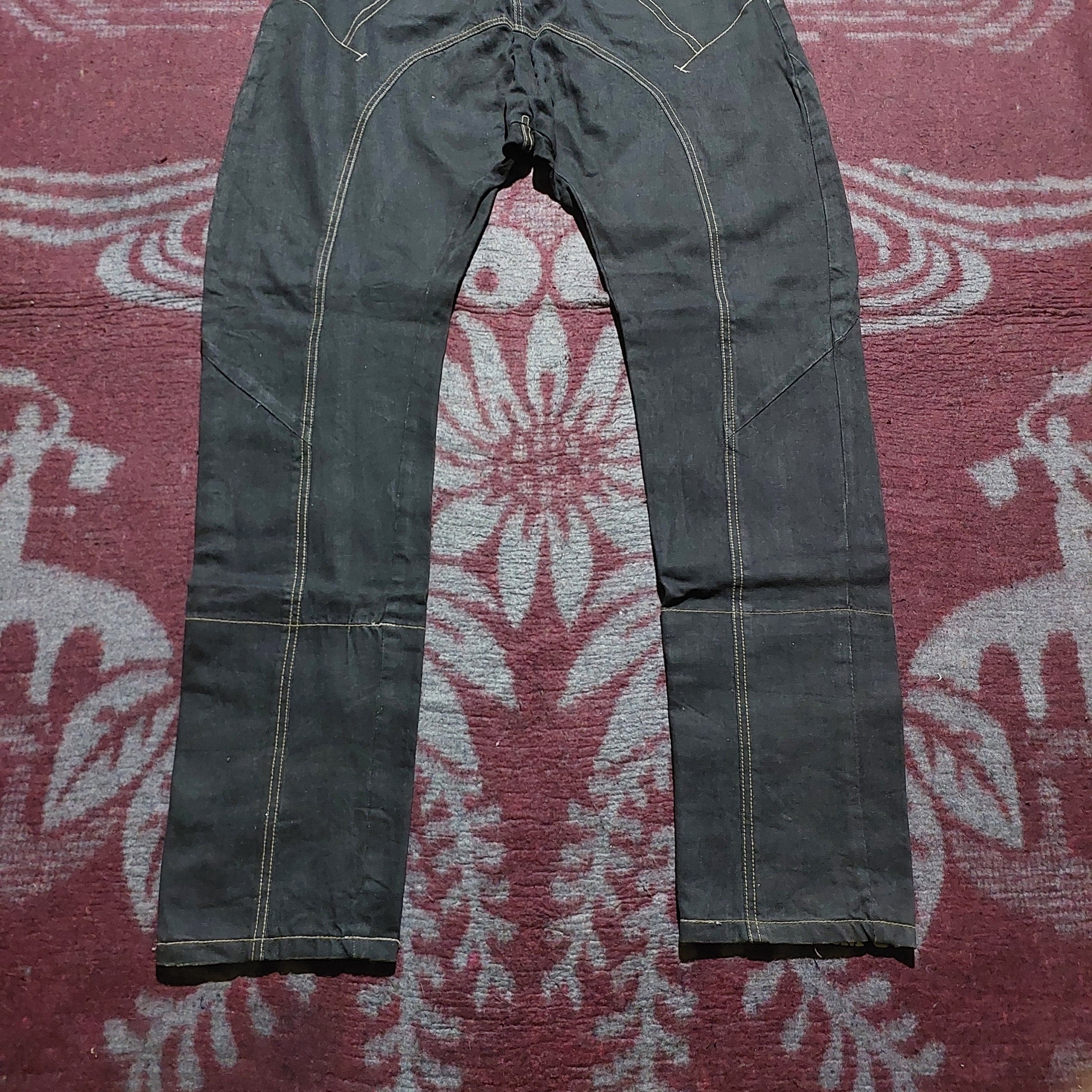 PPFM PPFM japan black skinny dropcrotch denim pants Size US 33 - 6 Thumbnail