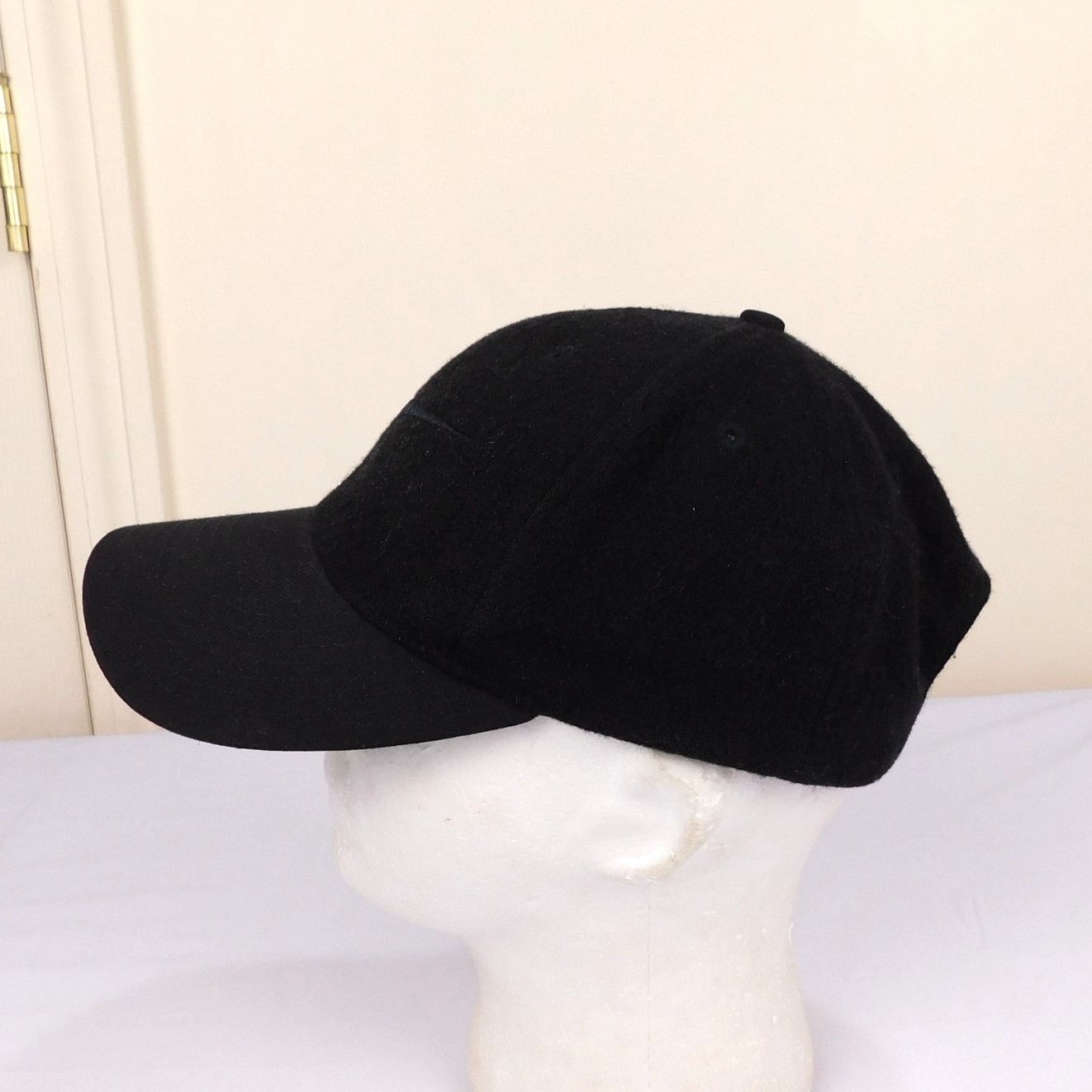 Nike Vintage Nike Black Wool Strapback Hat Cap Tonal Swoosh Y2K Size ONE SIZE - 6 Thumbnail