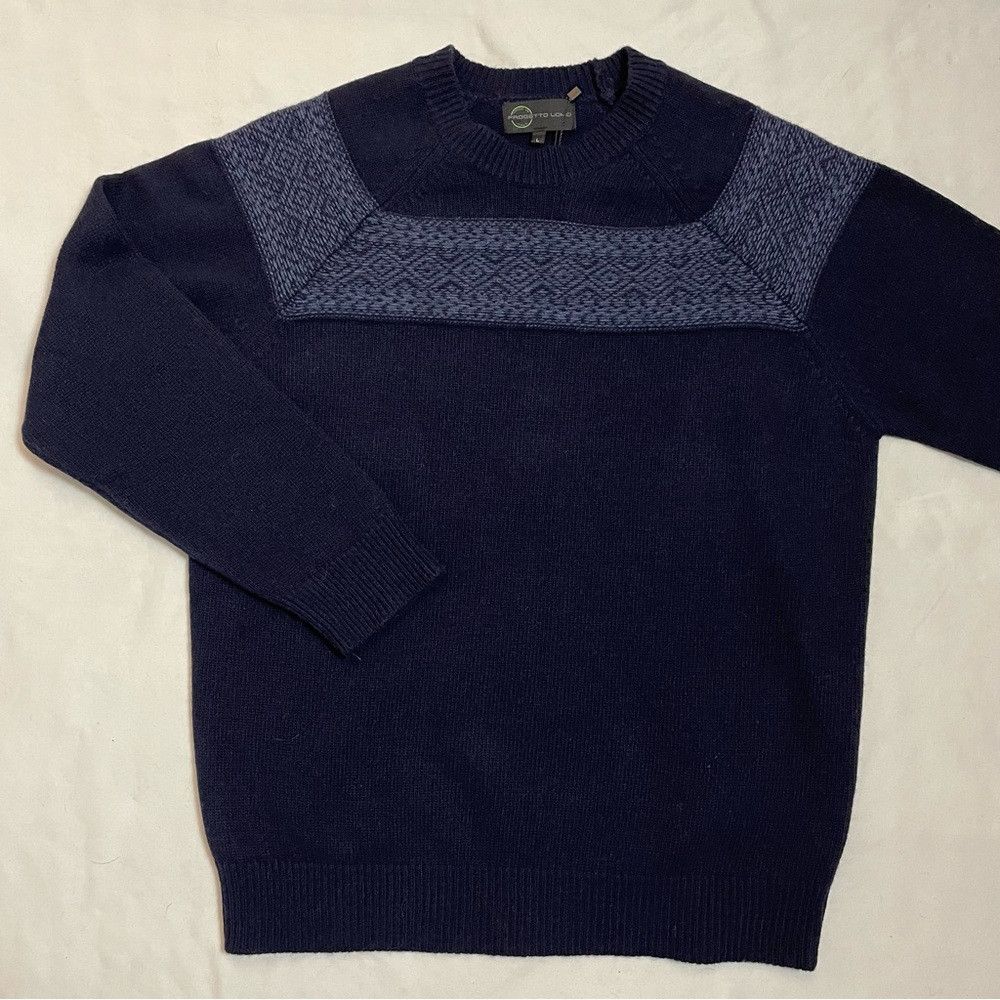 Other NWT New Progetto Uomo Navy Wool Cashmere Sweater Size L Mad Size US L / EU 52-54 / 3 - 4 Thumbnail