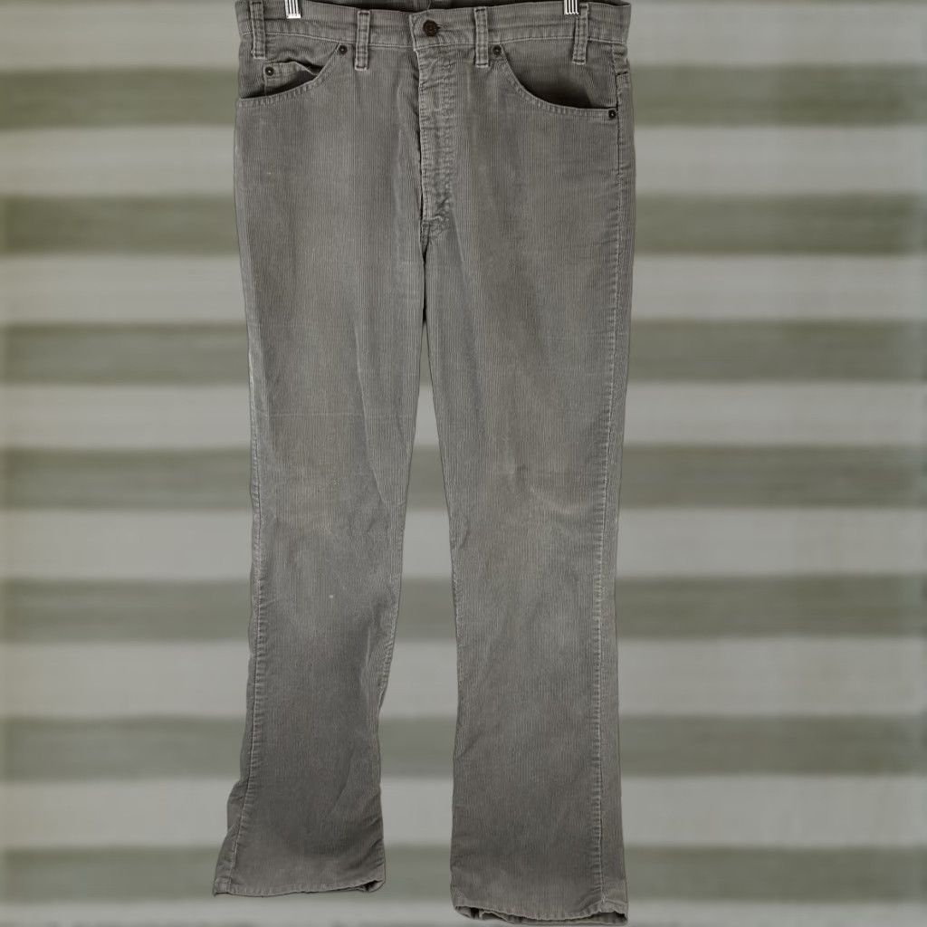Levi's VTG 80s Levi's 517 Pants Mens 34x36 Gray Corduroy 5 Pocket Bootcut USA Size US 34 / EU 50 - 1 Thumbnail