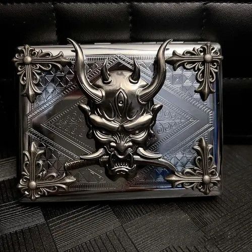 Japanese Brand Hosokawa x Mako Dark Style Thick Smoking Cigarette Box Case Size ONE SIZE - 2 Thumbnail
