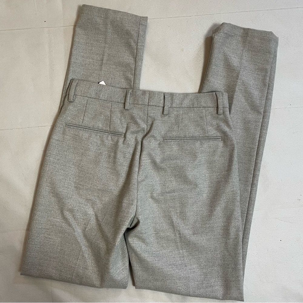 Reiss NWT New Reiss Granual Slim Flannel Leg Soft Grey Trousers P Size US 28 / EU 44 - 6 Thumbnail