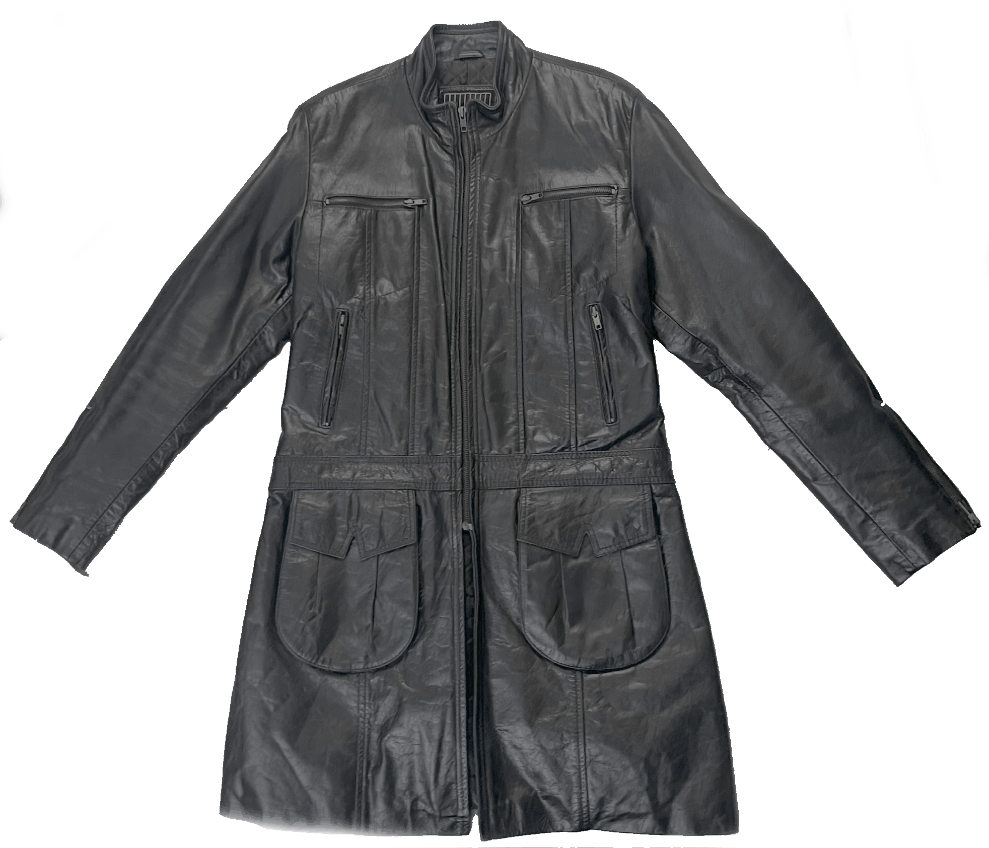 Vintage Superior New York Leather Trench Coat Size US XXL / EU 58 / 5 - 1 Thumbnail