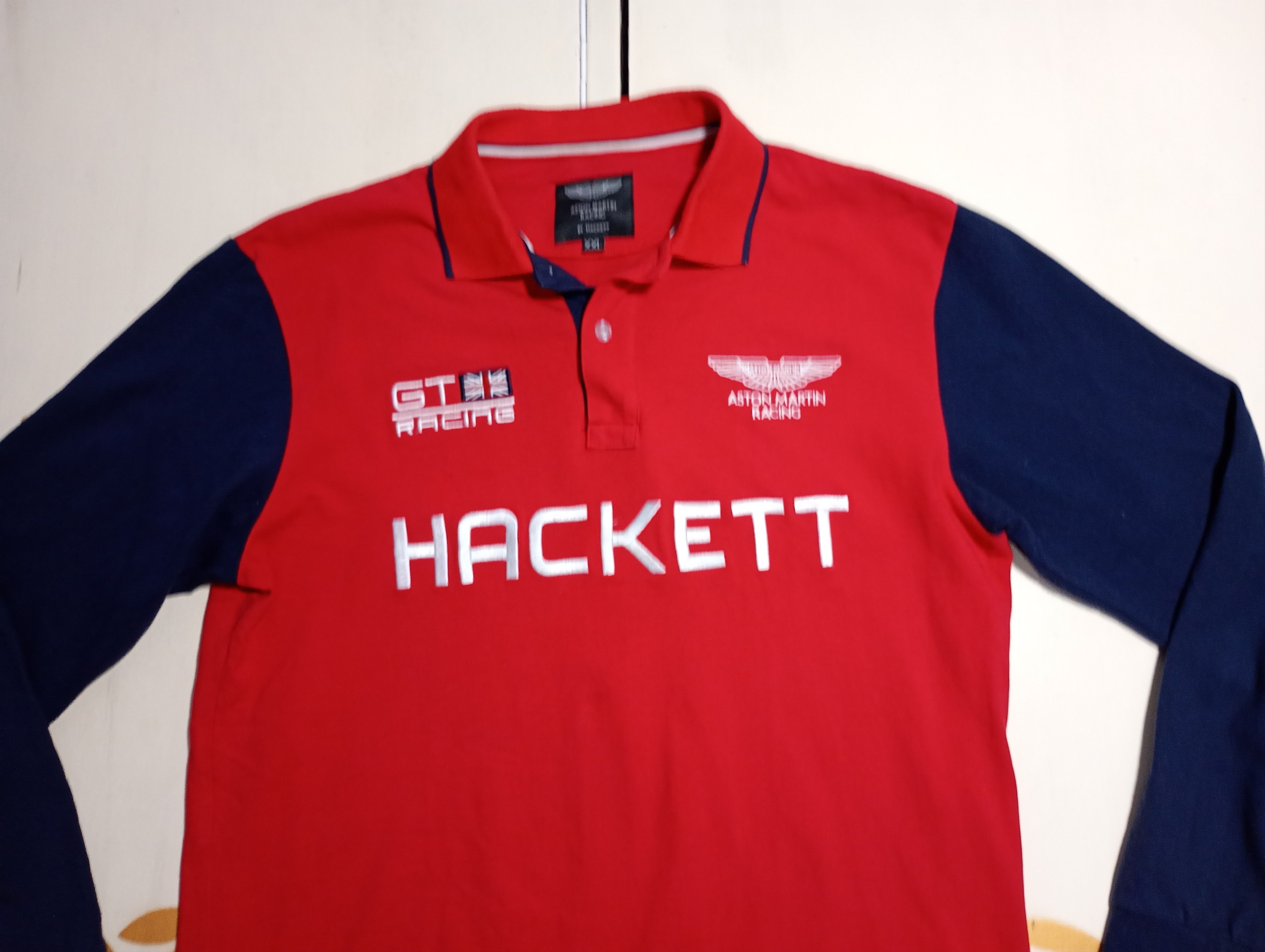 Hackett Hackett Aston Martin Racing Long Sleeve Polo Shirt Size US XXL / EU 58 / 5 - 4 Thumbnail