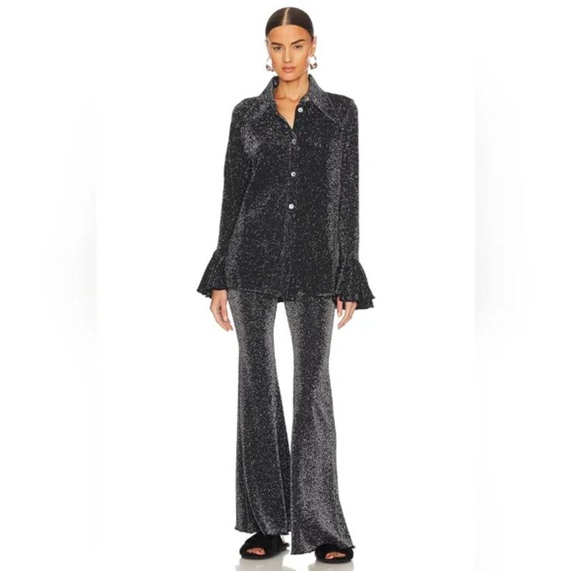 Sleeper NWT SLEEPER Lurex Lounge Suit with Pants in Black Size S / US 4 / IT 40 - 3 Thumbnail